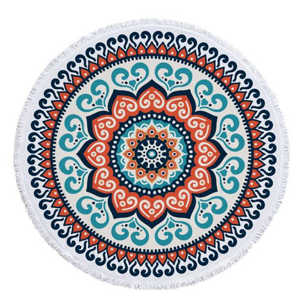 Microfiber Round Plush Beach Towel Blanket 2