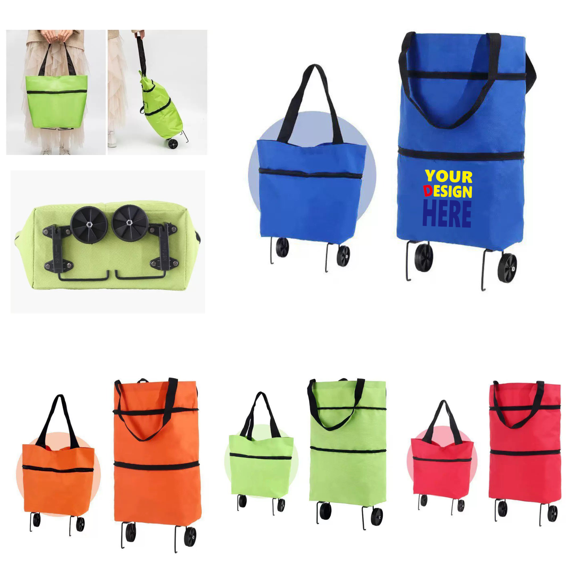 Custom Foldable Tote Shopping Bag, custom tote bag with logo imprint 2