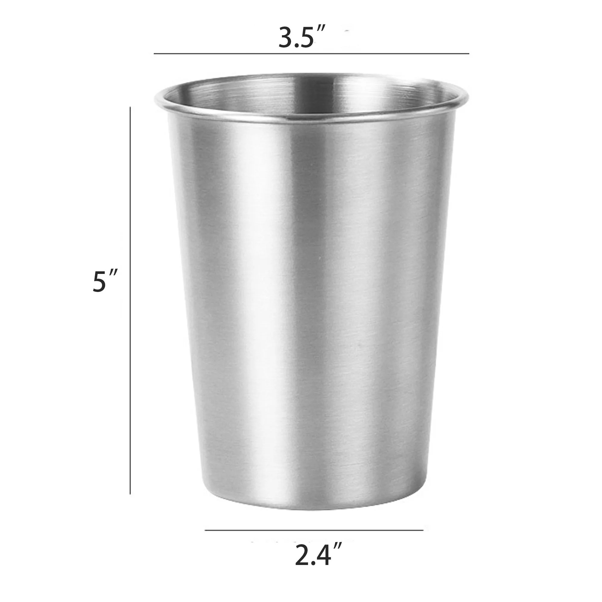 MOQ 50pcs 16oz Thickened Stainless Steel Camping Beer Cup 1