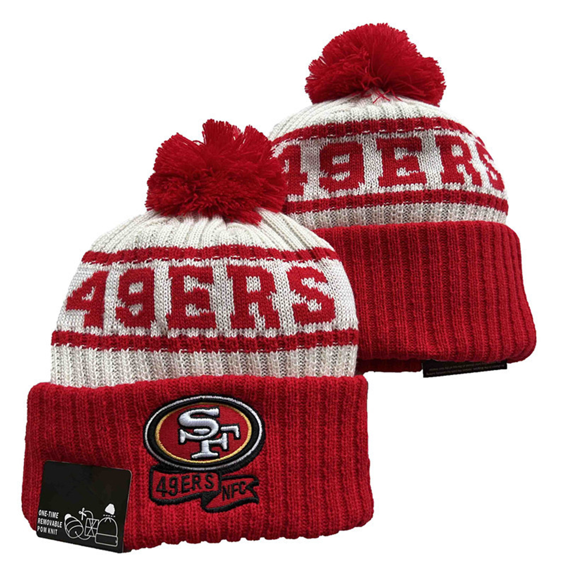 Custom Logo Football League Knit Hat 2