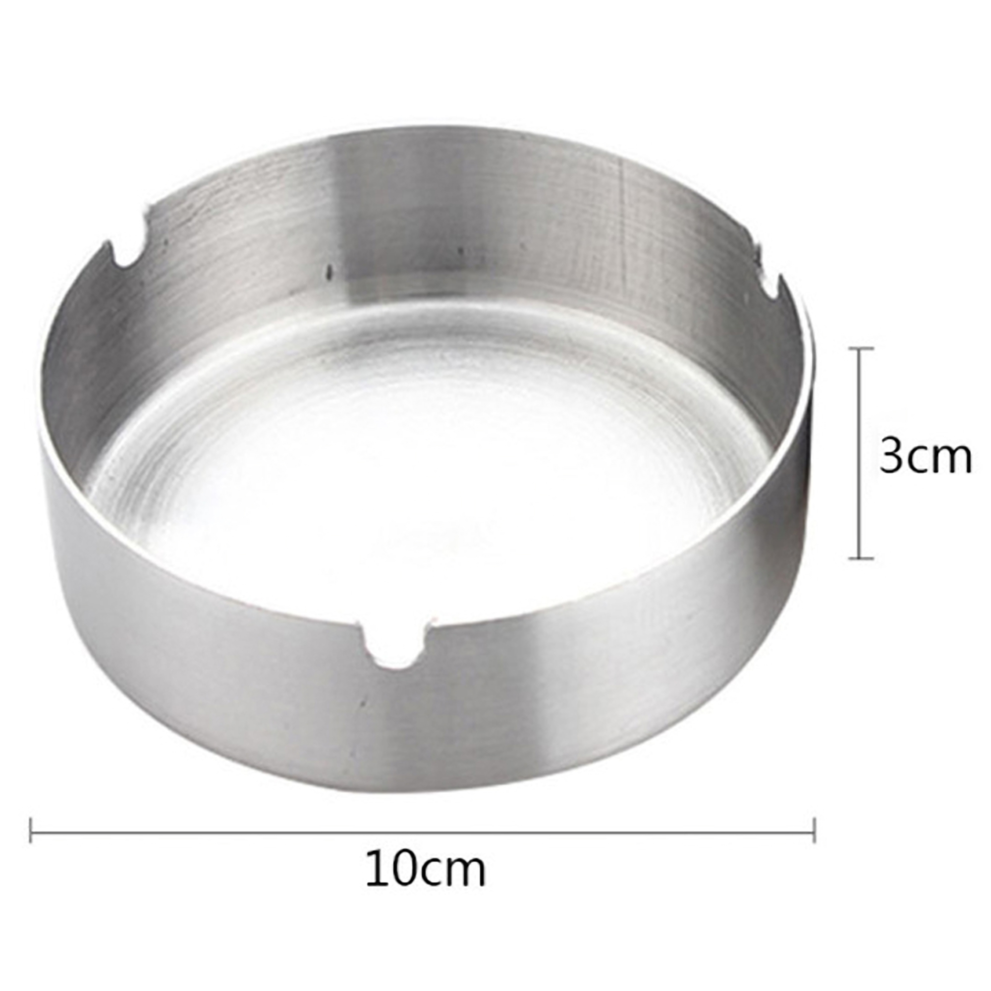 Stainless Steel Round Ashtray, 3.94" Diameter 4