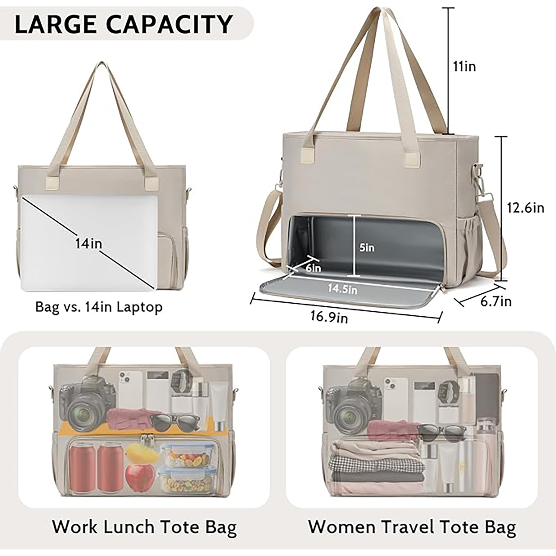 Laptop Bags with Insulated Lunch Compartment 5