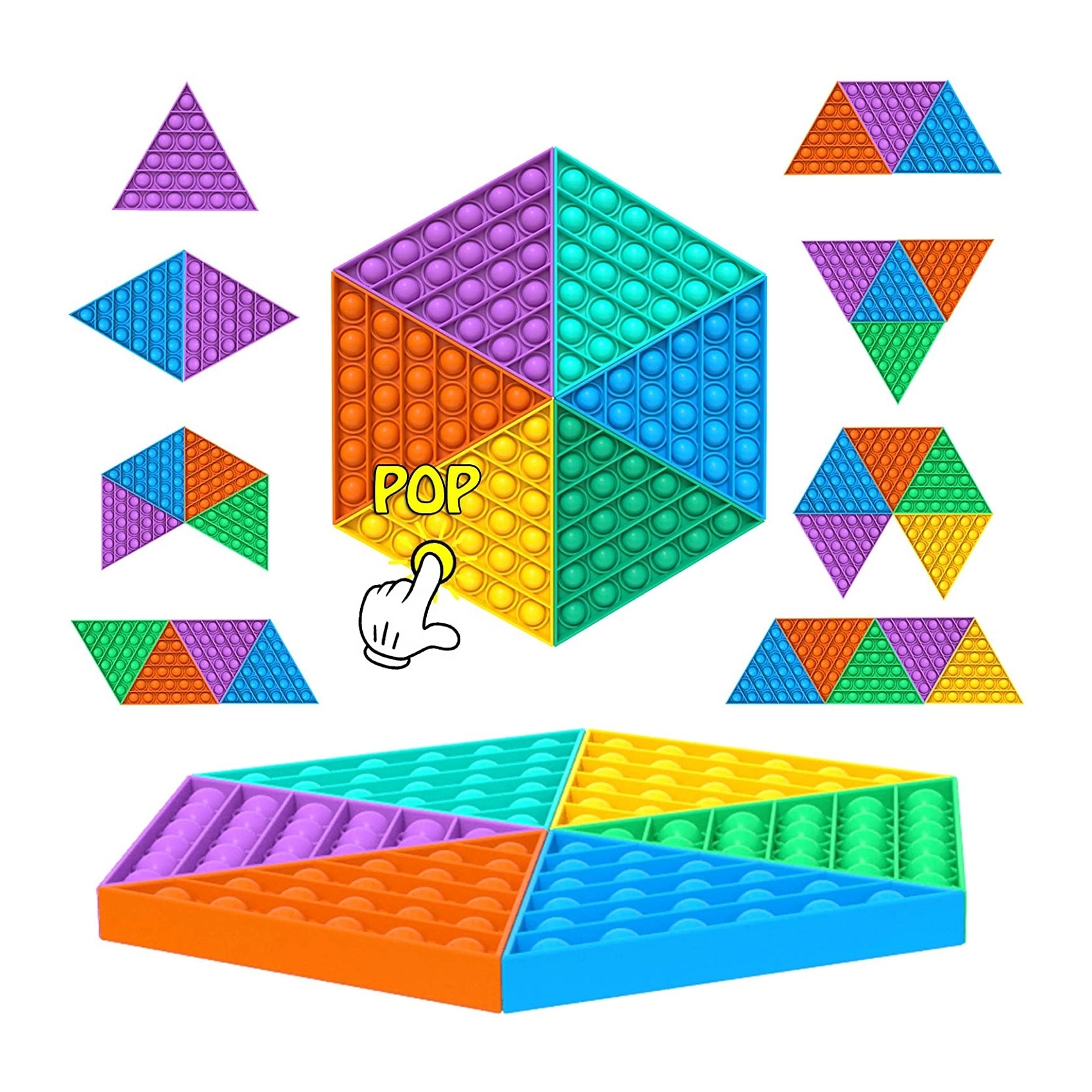 Triangle Push Pop Toy 4