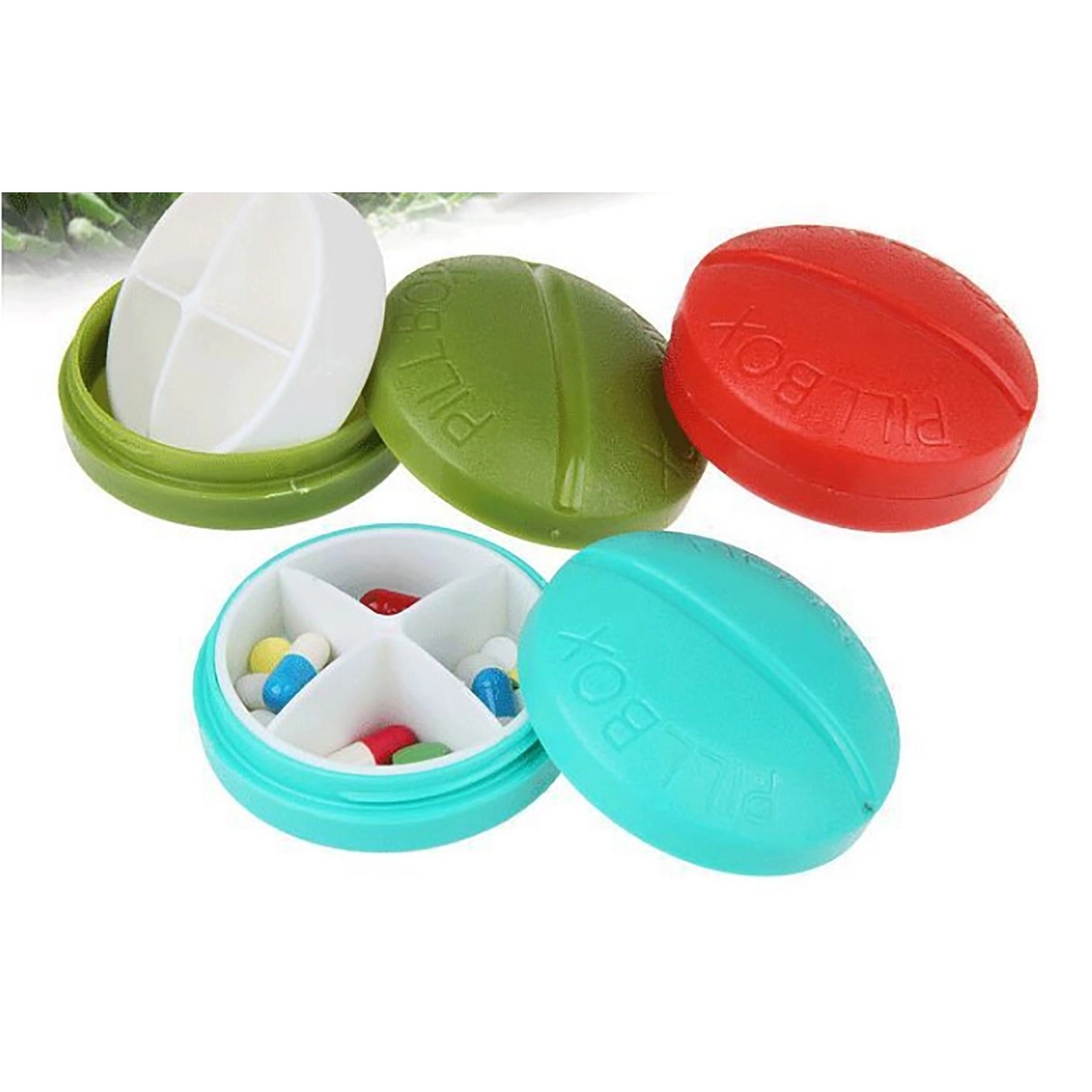 Four Grid Round Pill Box 3