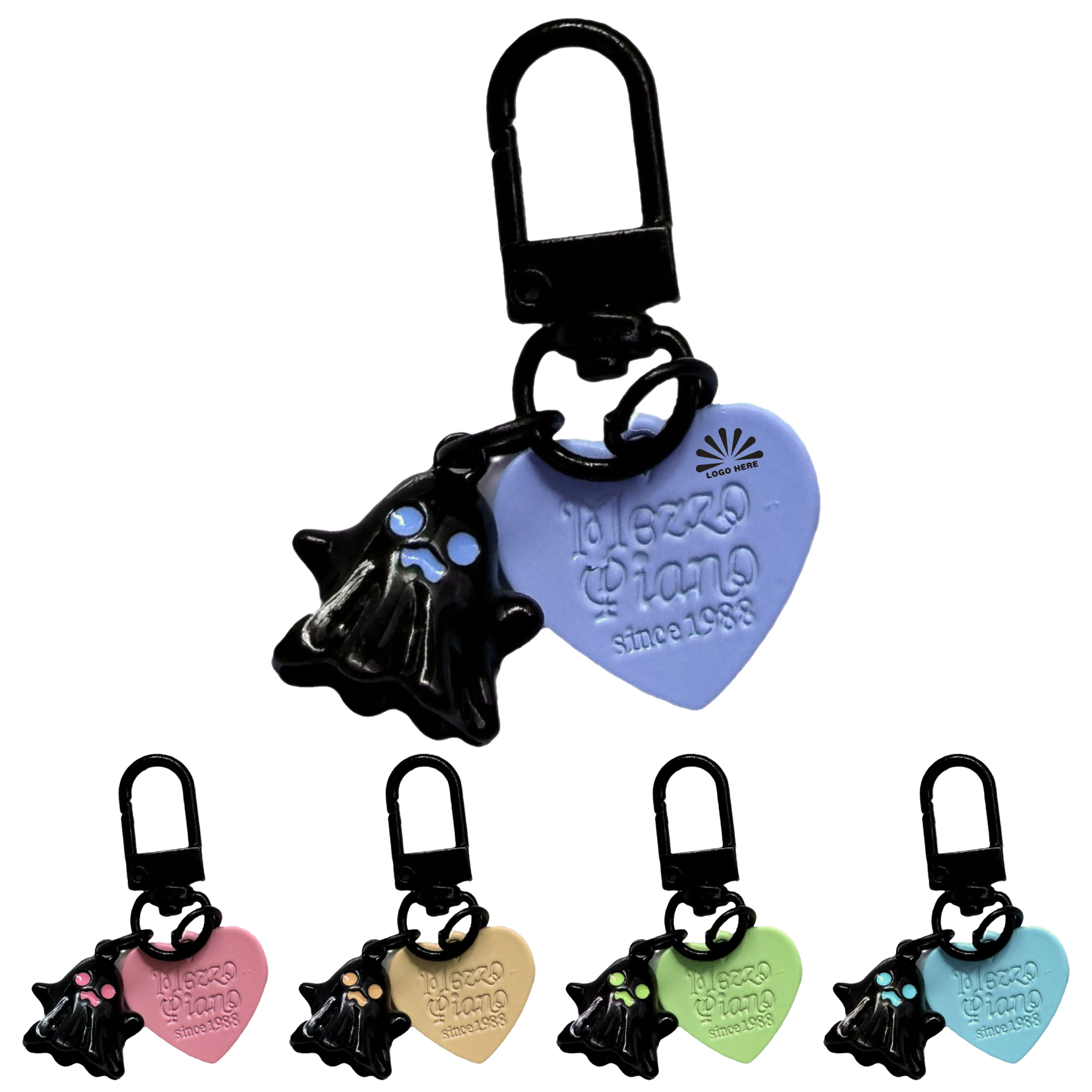 Customizable Cute Ghost Keychain 2
