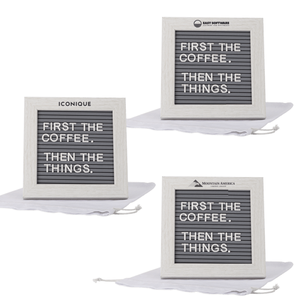 Cipher Wood Frame with Plastic Letter Board 14