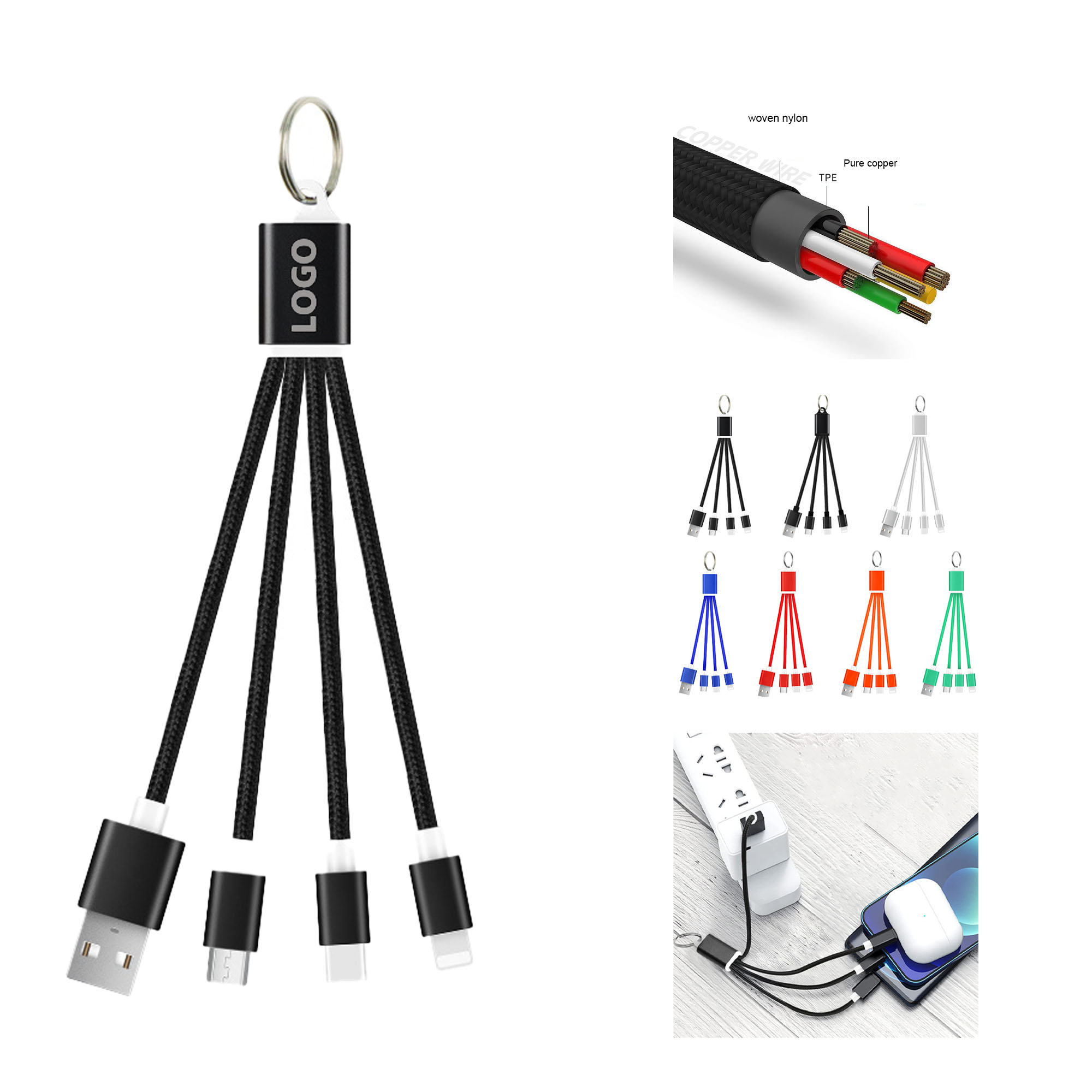 Multi USB Charging Keychain 2