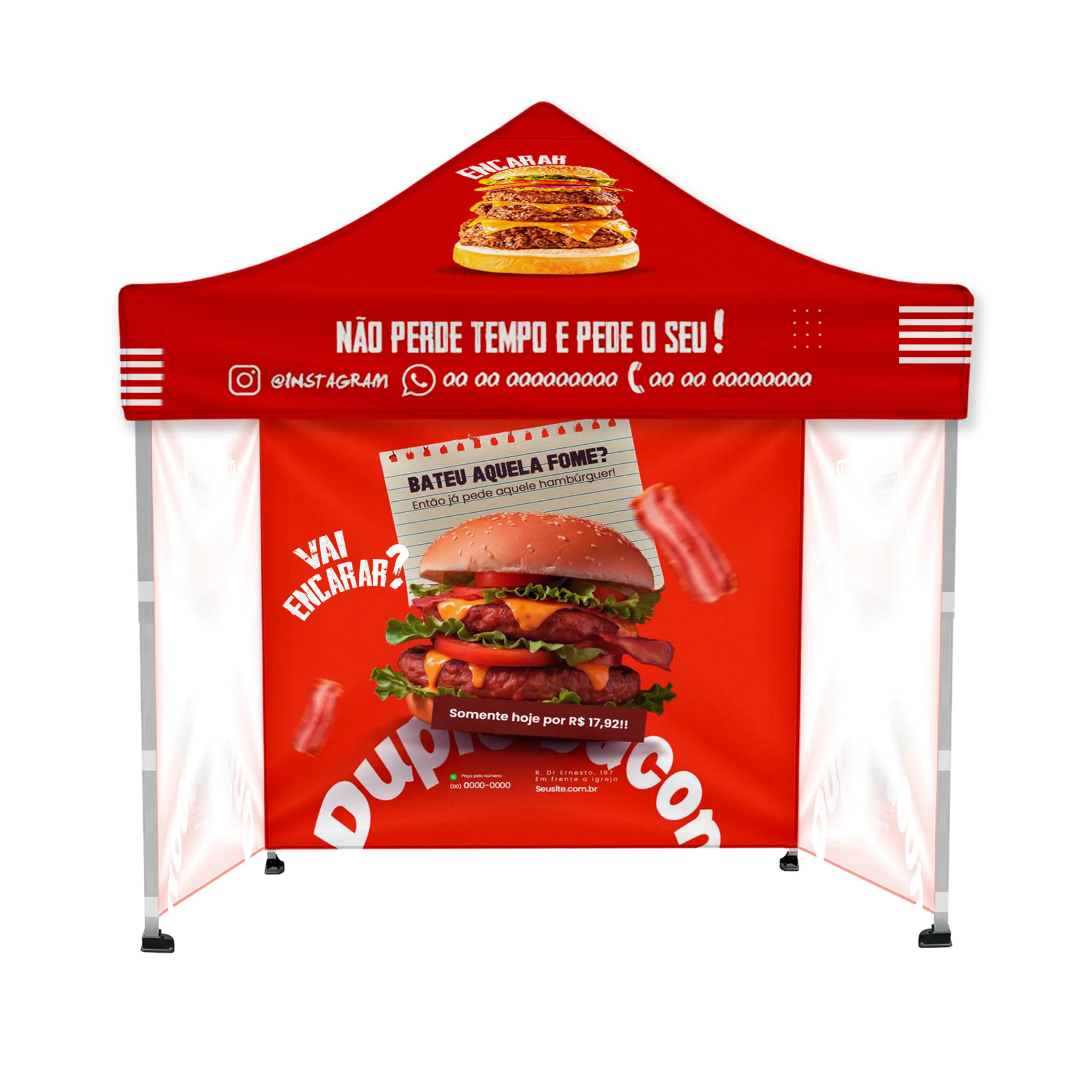 10'x10' Tent Canopy with frame and three full wall 5