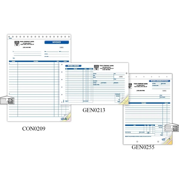 Work Order Invoice, Carbonless 1