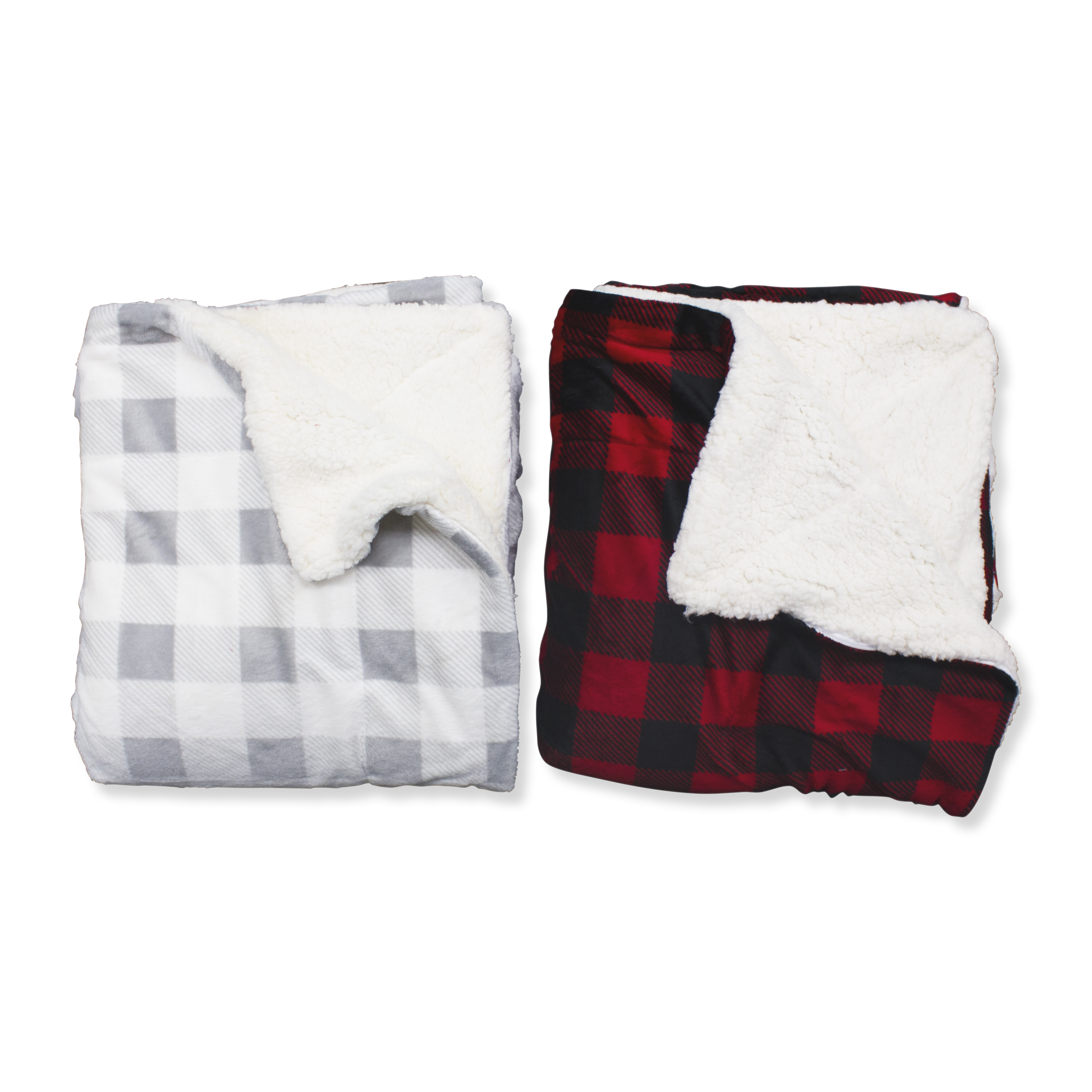Micro Mink (Plaid) Sherpa 50" x 60" Blanket (BLANK)