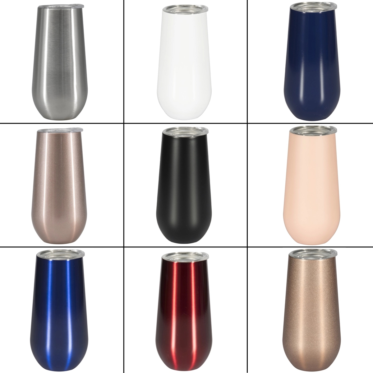 6oz Insulated Champagne Flute Tumbler With Lid 3