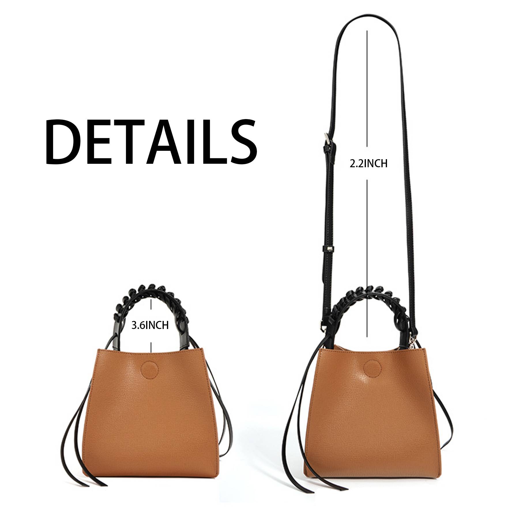 Genuine Leather Vintage hand-held cross-body tote bag 6