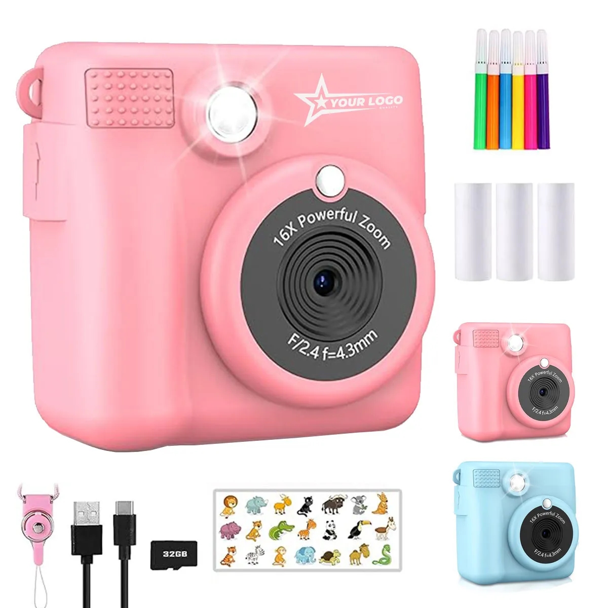 Instant Photo Print Camera for Kids with Thermal Paper 2