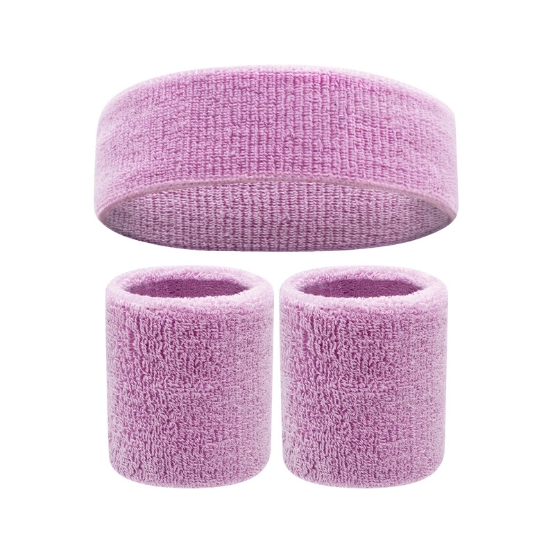 Sweatband Sports Headband Wristband Set 14