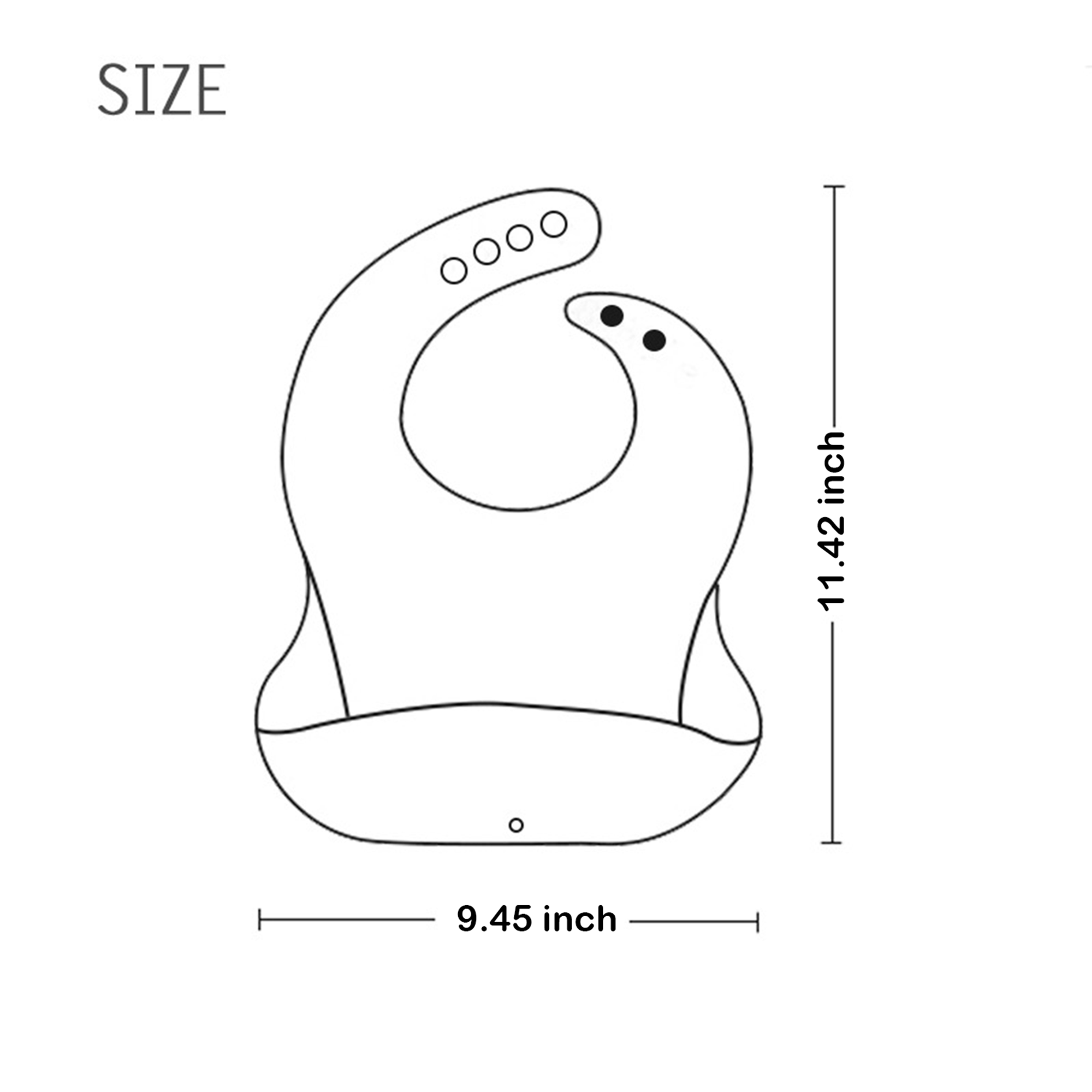 Food-Grade Silicone Baby Bibs - Adjustable Neck, Easy Clean 3