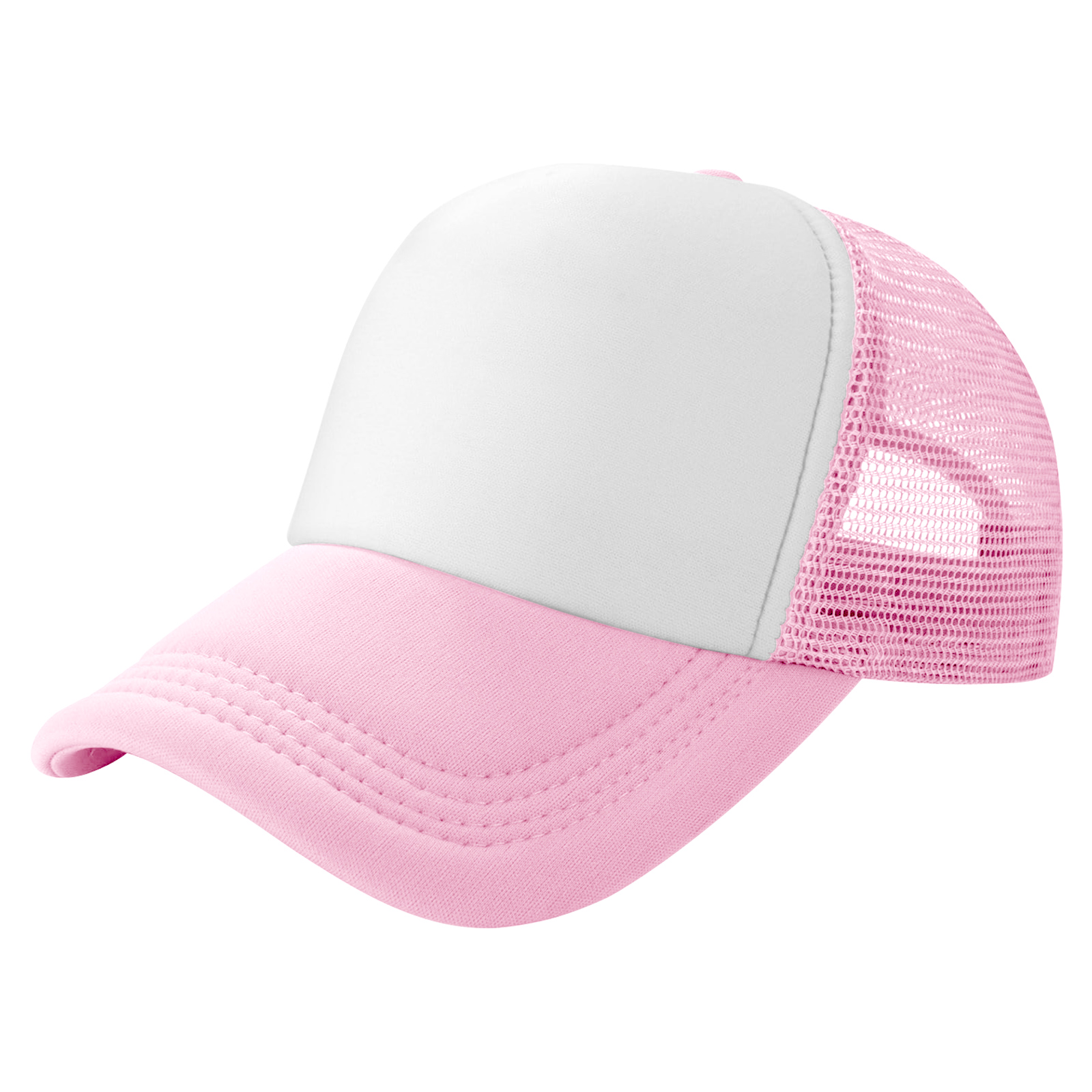 Curved Brim 5-Panel Foam And Mesh Trucker Hat 4