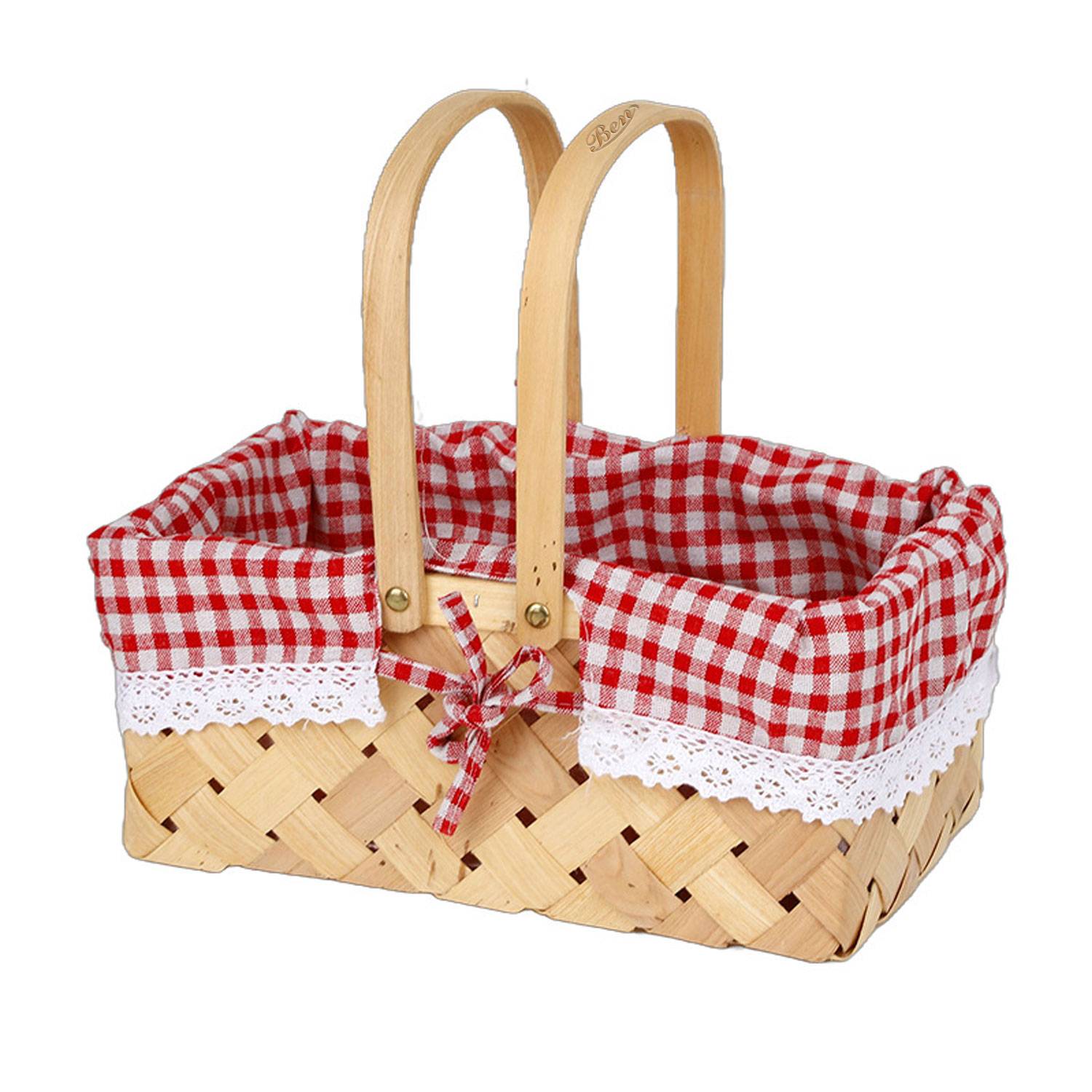 Woven Wood Chip Storage Basket 11