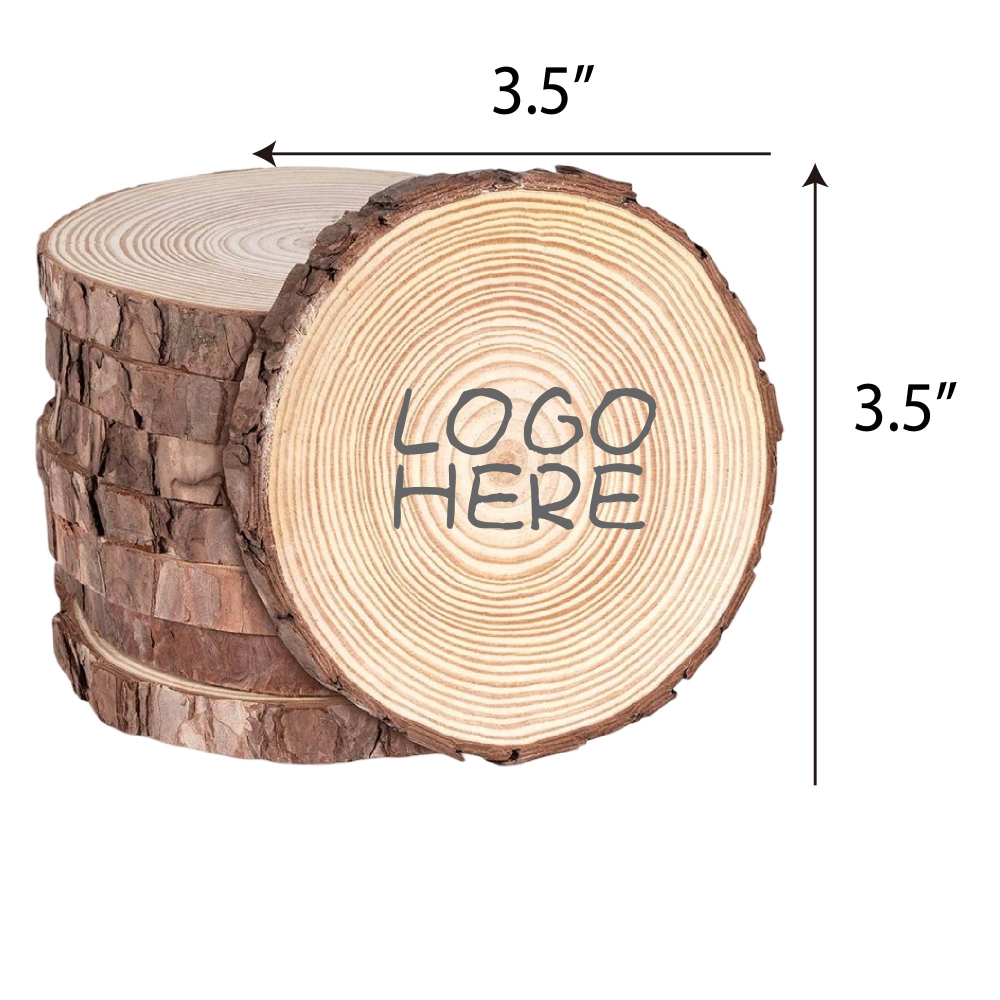 Natural Wood Circular Coasters 2