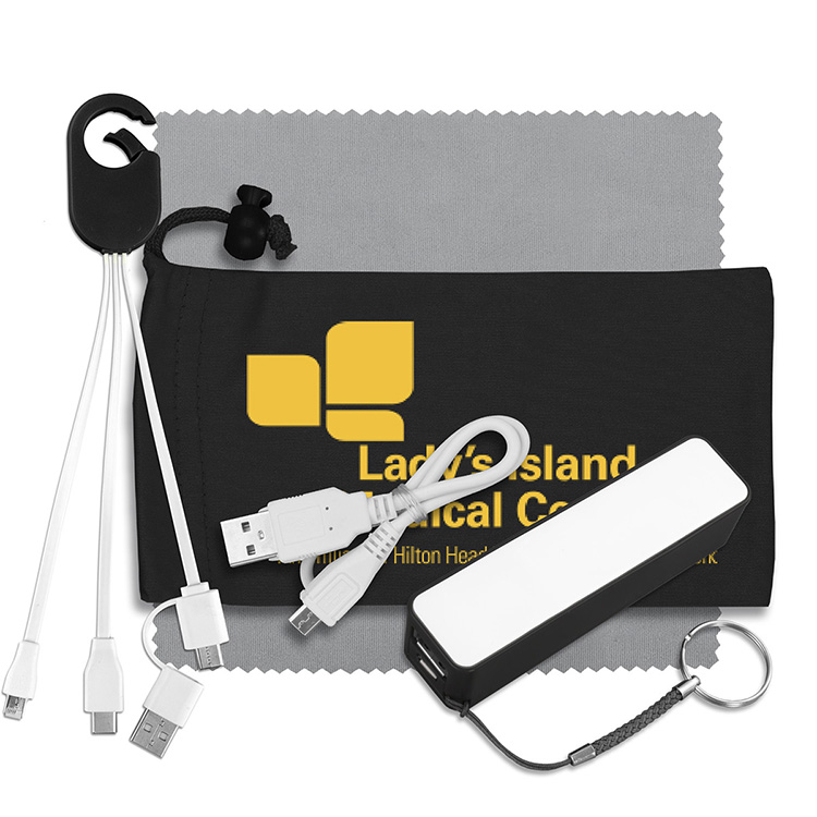 Mobile Tech Power Bank Accessory Kit with Charging Cables and Microfiber Cloth 2