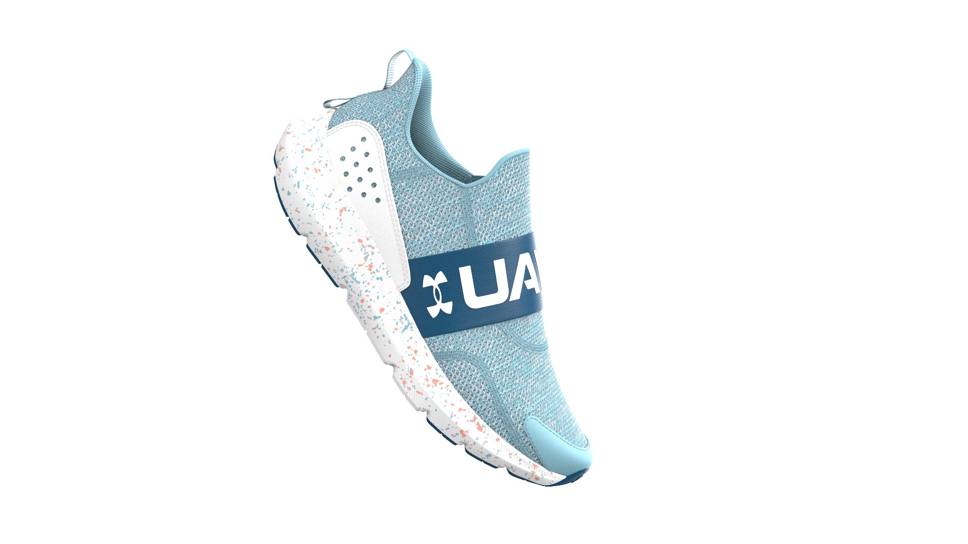 UA Surge 3 Slip Paint Splatter Girls' Grade School Running Shoes 1