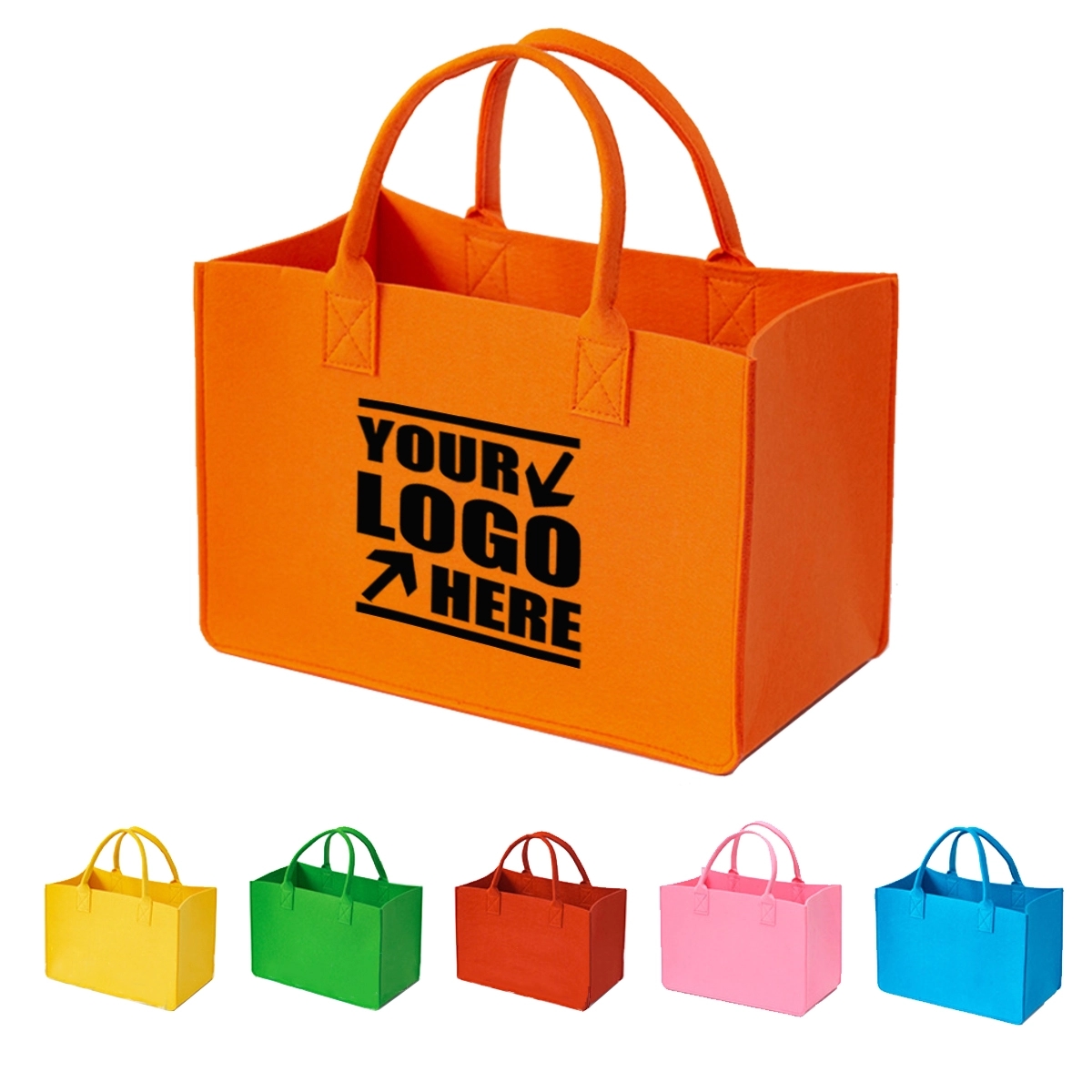 Felt Tote Shopping Bag, custom tote bag with logo imprint 2