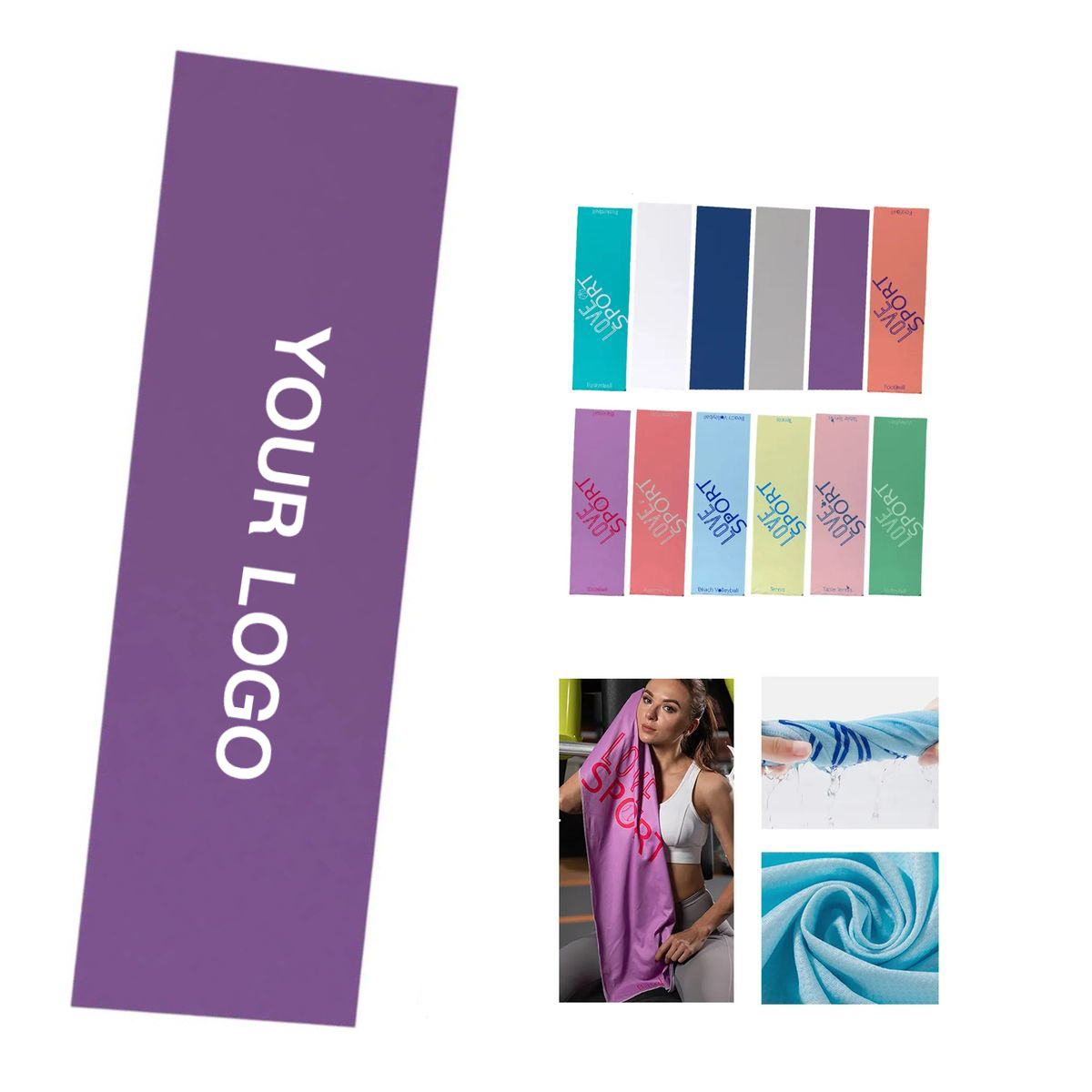 Portable Microfiber Cooling Towel for Yoga or Workouts 14