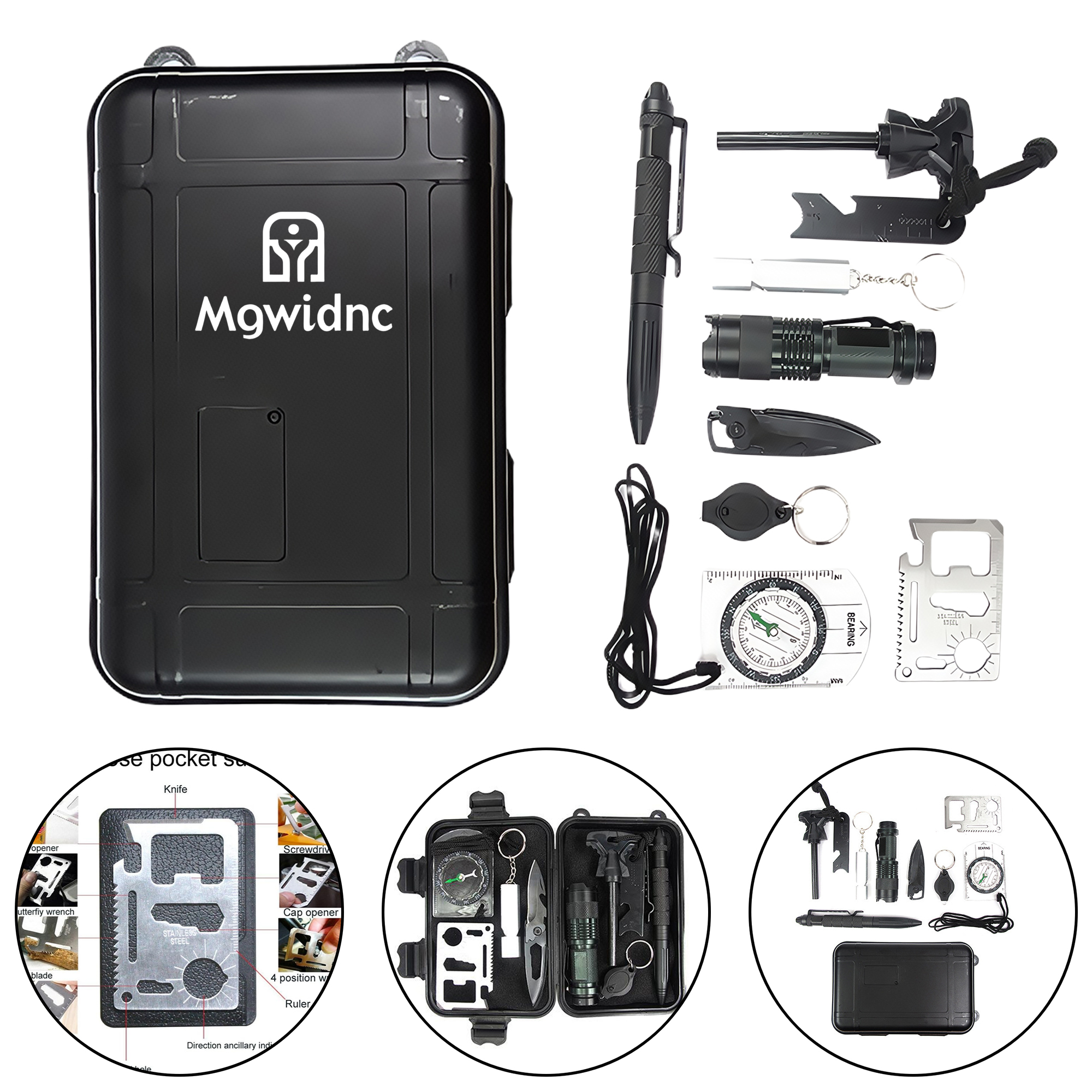 10-Piece Survival Kit for Outdoor Travel