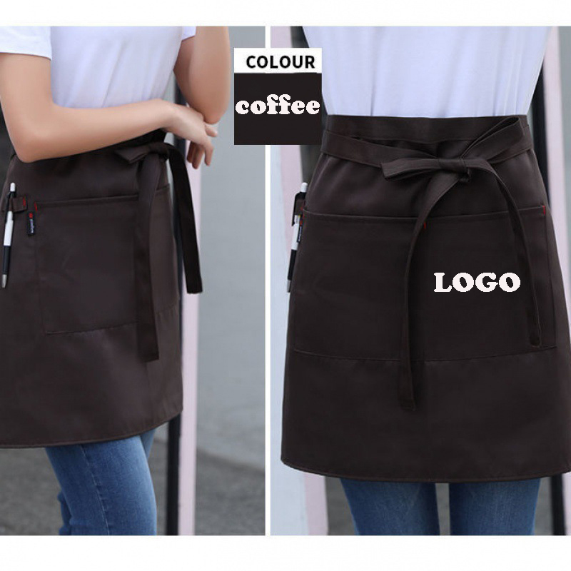 Unisex Adult Waist Apron W/ 2 pocket for Restaurant Cafe 4