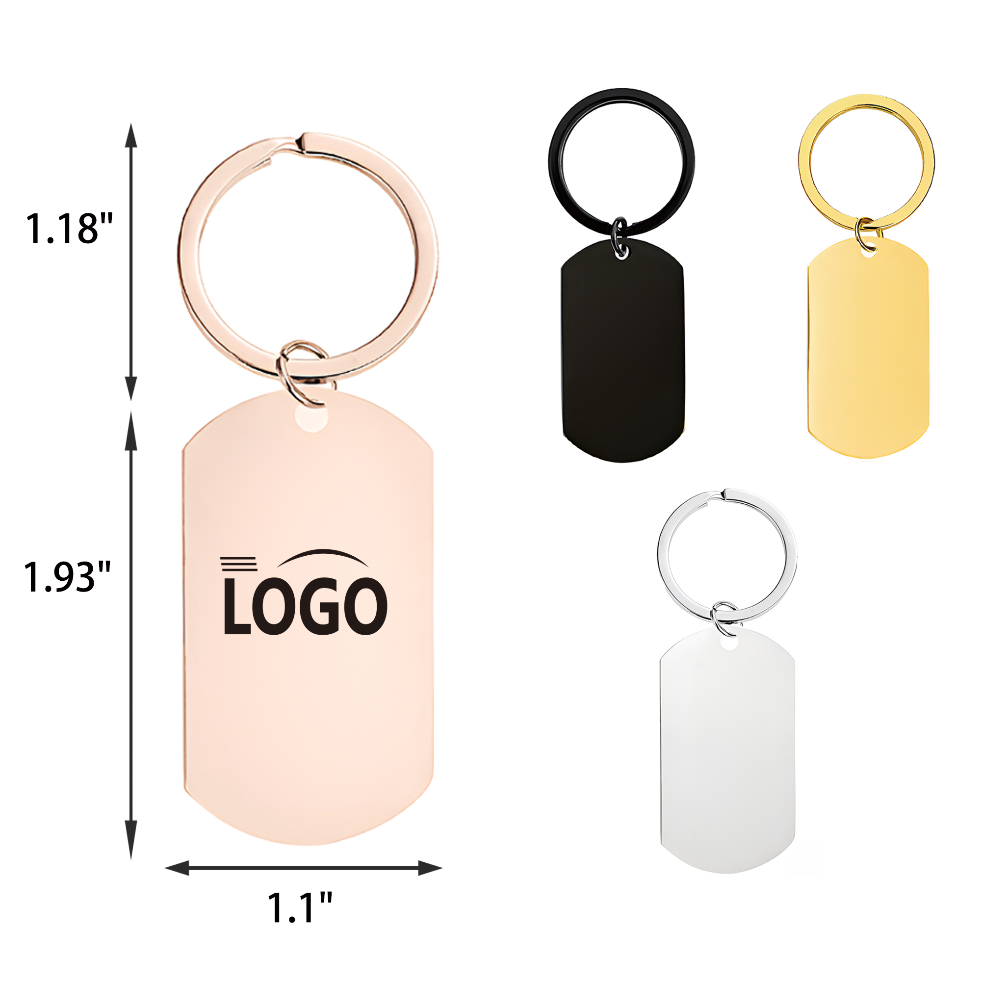 MOQ 50 PCS Stylish Stainless Steel Keychain 4