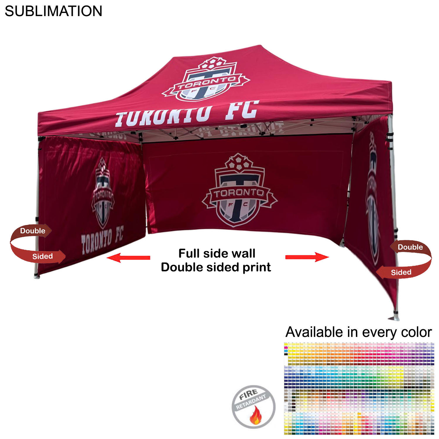 Full Side Wall for 10x15 Tent Kit, Sublimated, Double Sided Print 2