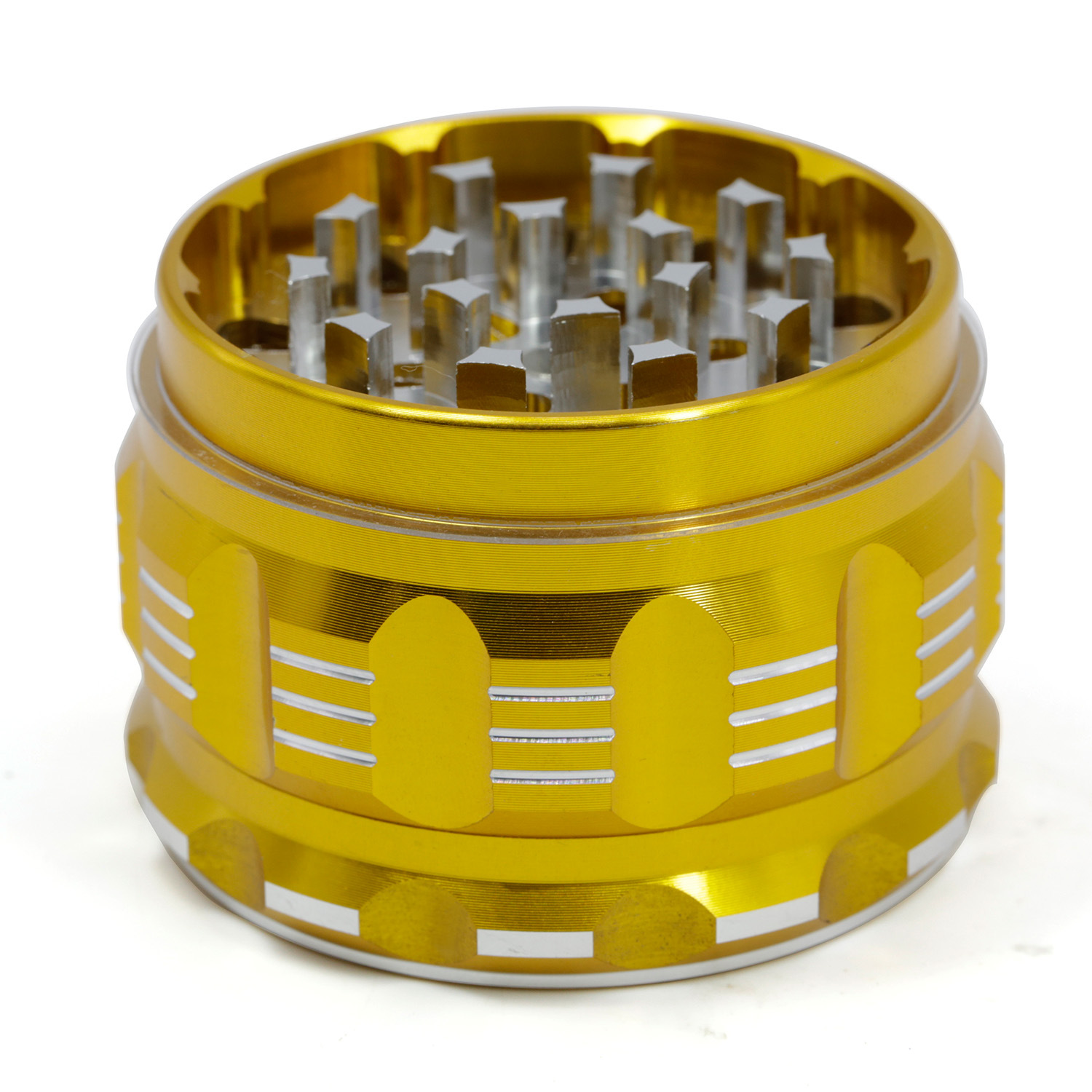Premium Aluminum Alloy Herb Grinder – 2.45" 4-Piece Metal Design with Pollen Catcher 3
