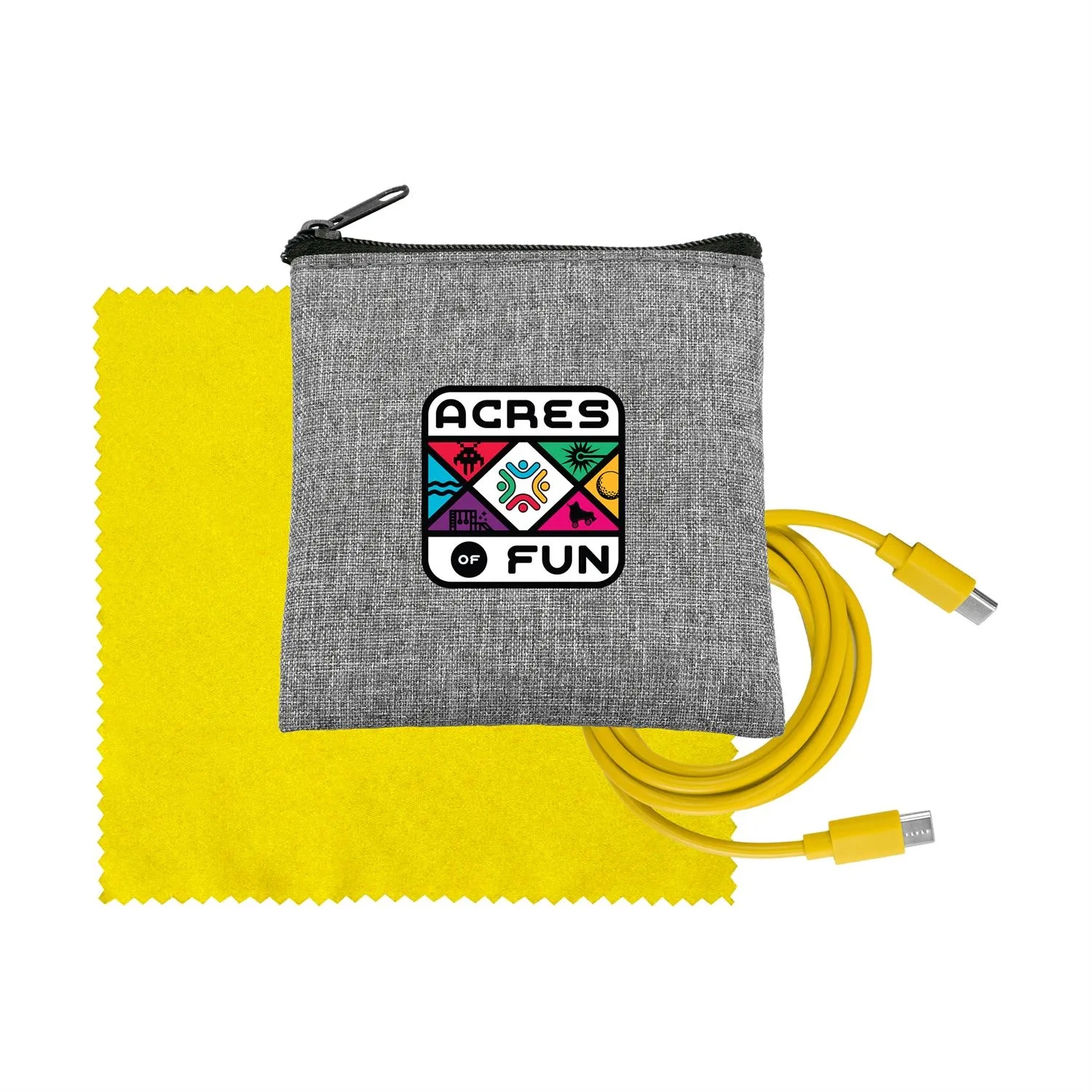 Recycled A+C to C Cable & Cloth Set 3