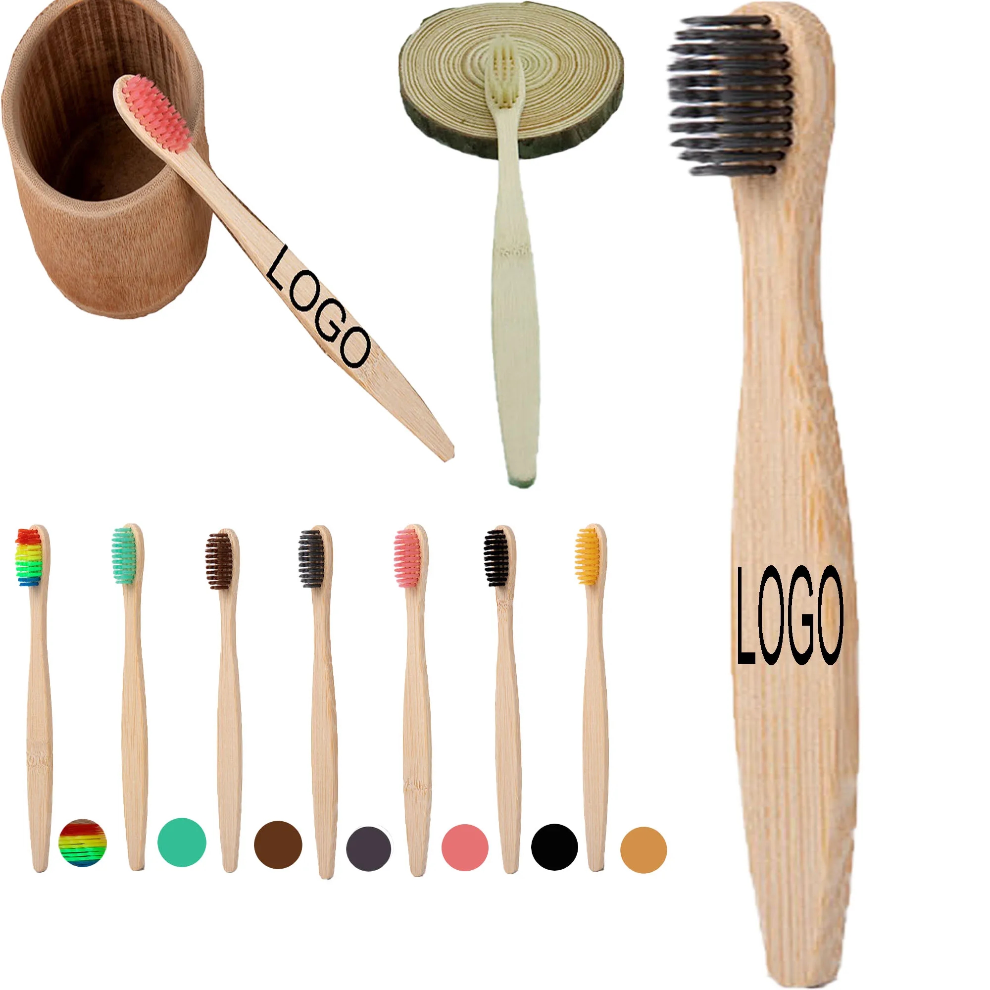 Spot Bamboo Disposable Eco-friendly Toothbrush 2