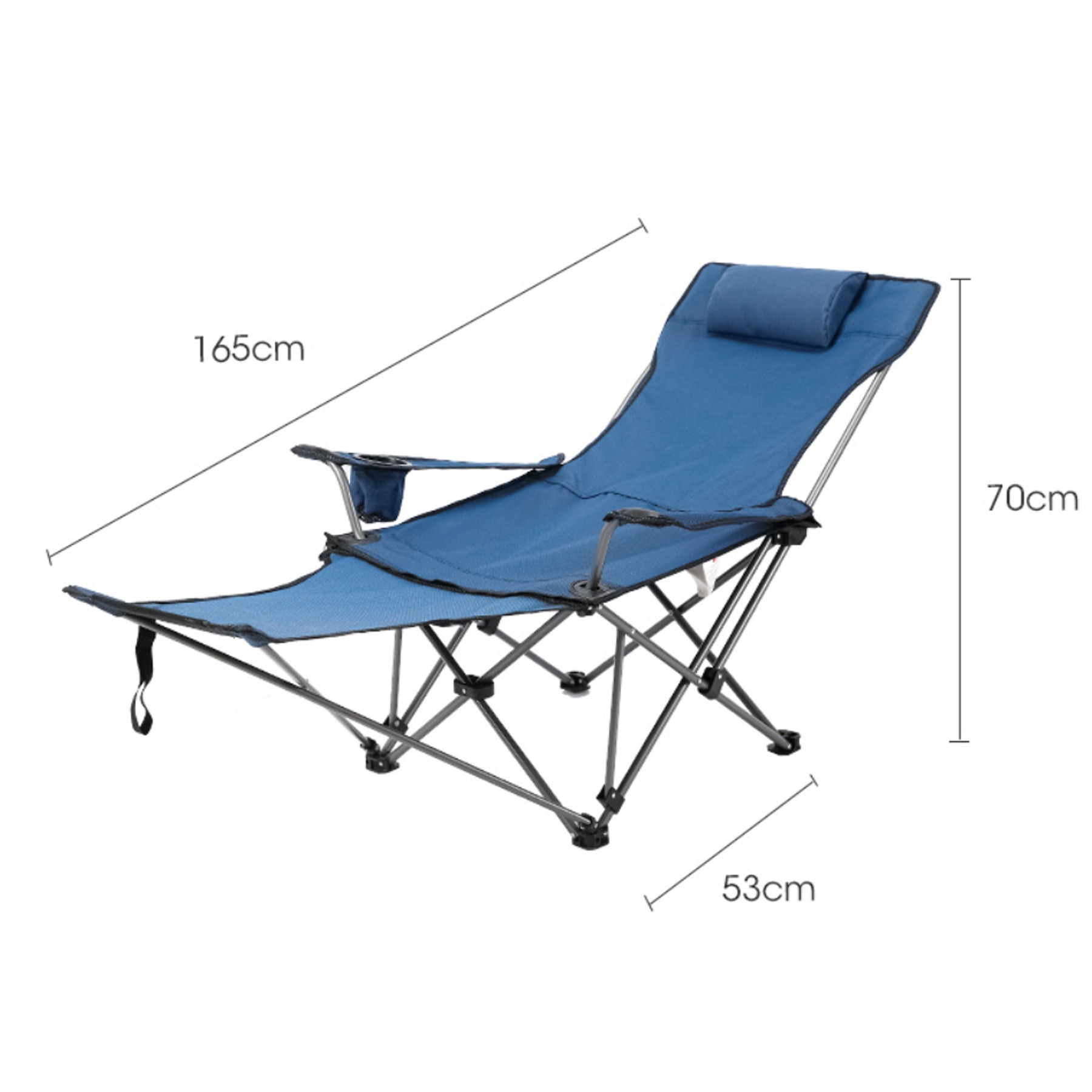 Outdoor Adjustable Folding Camping Lounge Chair 5