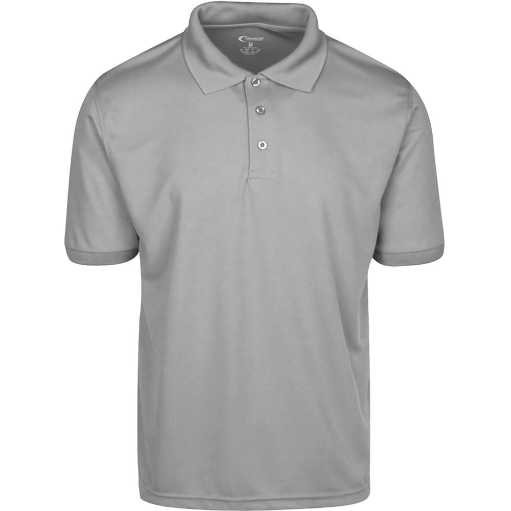 Men's Polo Shirts - Gray Medium Moisture Wicking 2