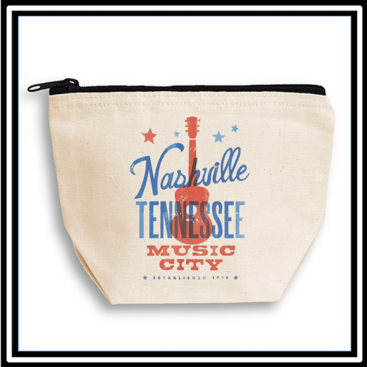 Canvas Libby Lu Pouch with Black Zipper 7