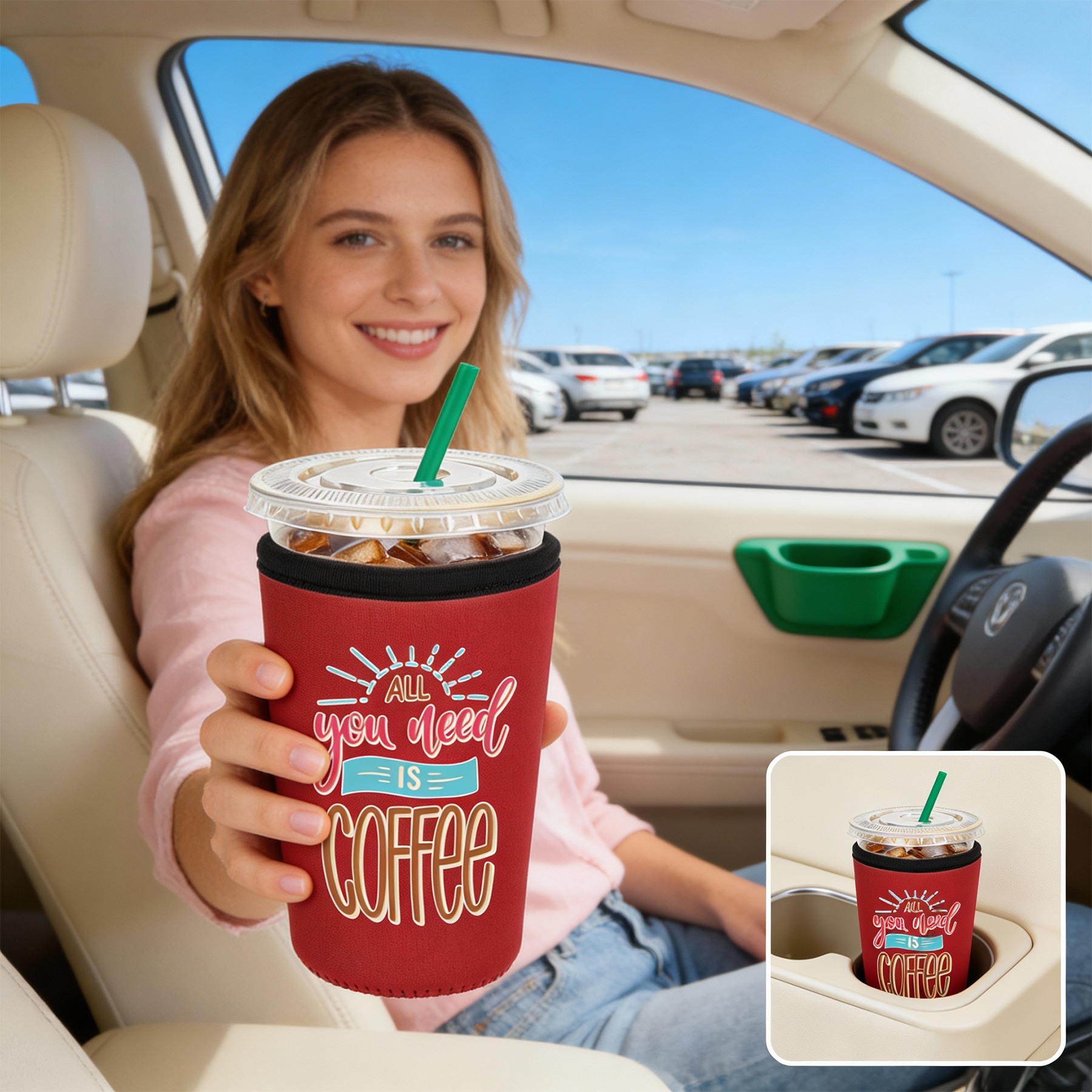 Reusable Iced Coffee Insulator Sleeve 8