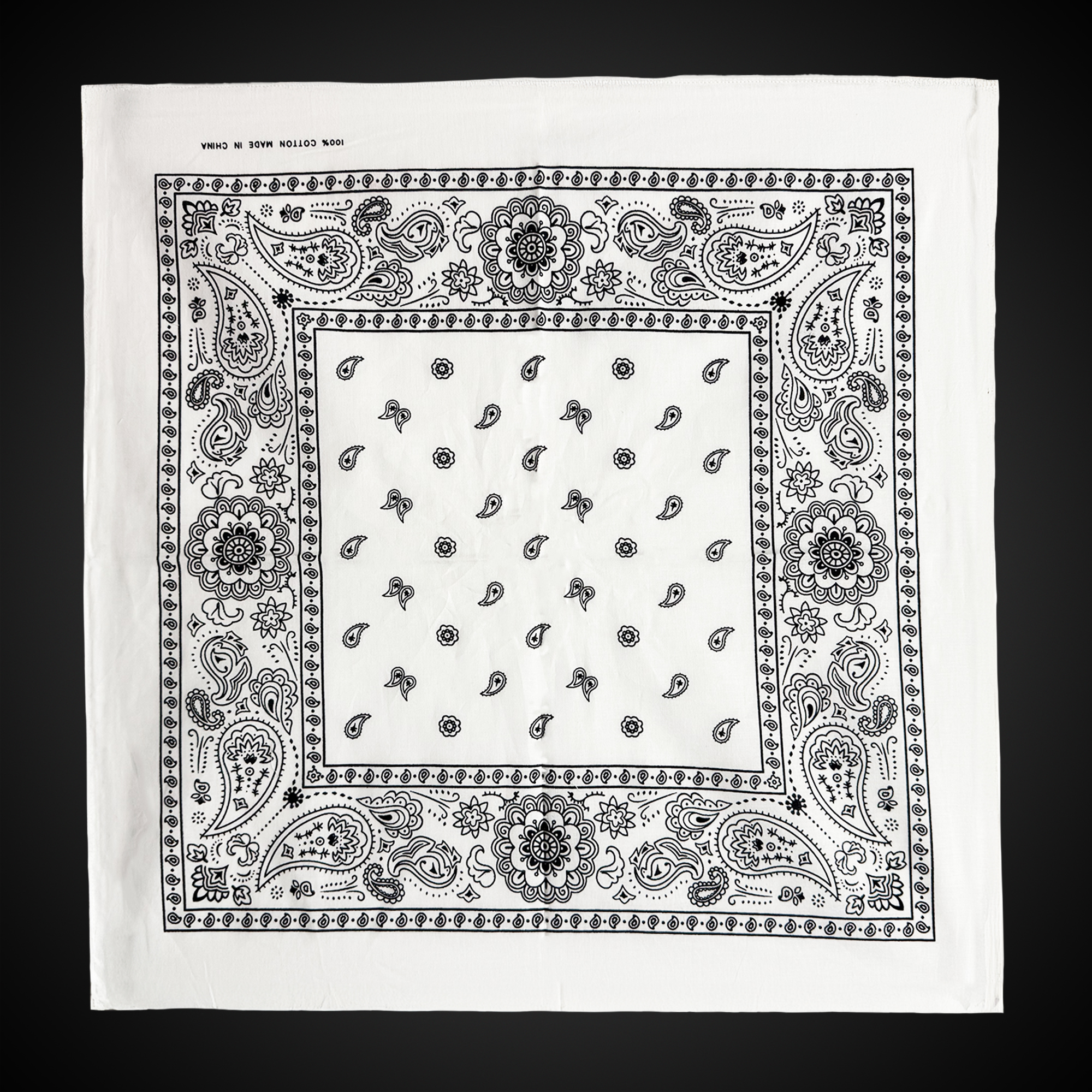 White Cotton Bandana 22" x 22"