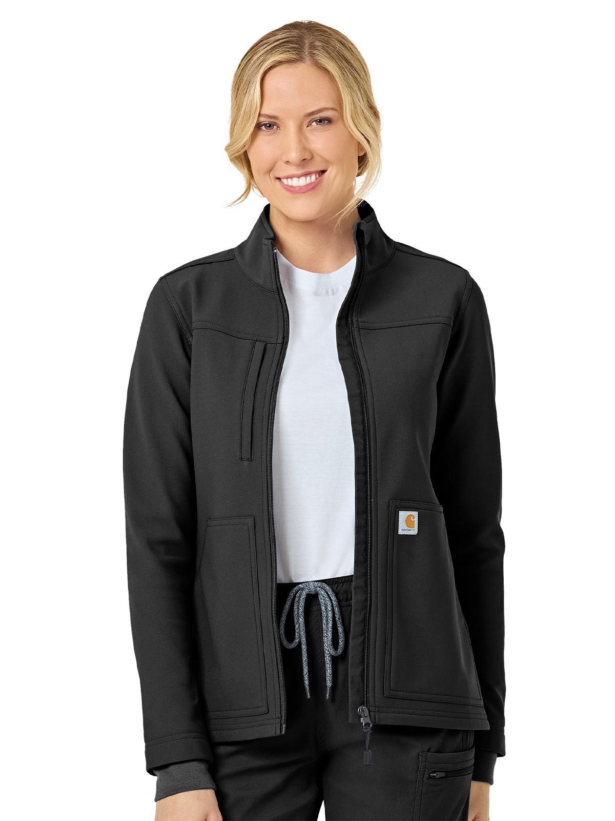 Carhartt Scrubs - Rugged Flex Peak - Women's Three-Pocket Bonded Fleece Jacket
