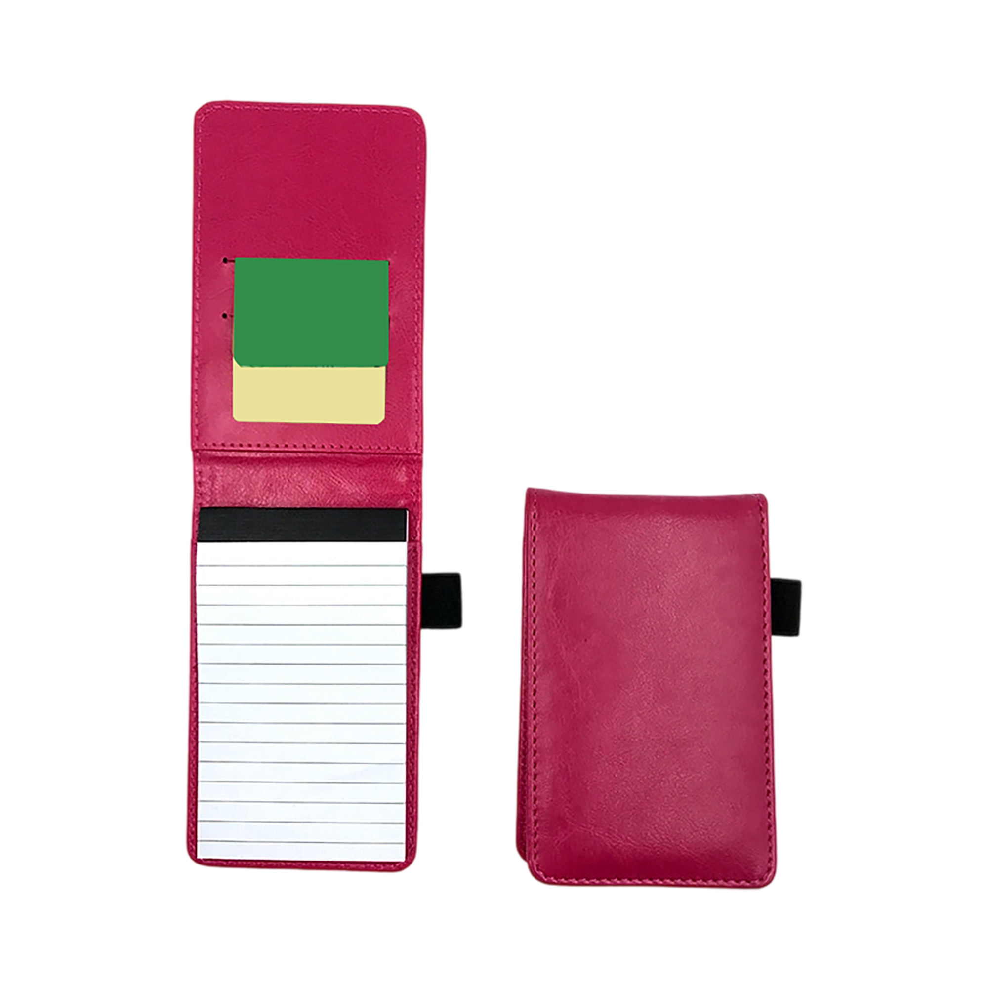 Premium Leather Mini Pocket Notepad Set with Pen Holder 3