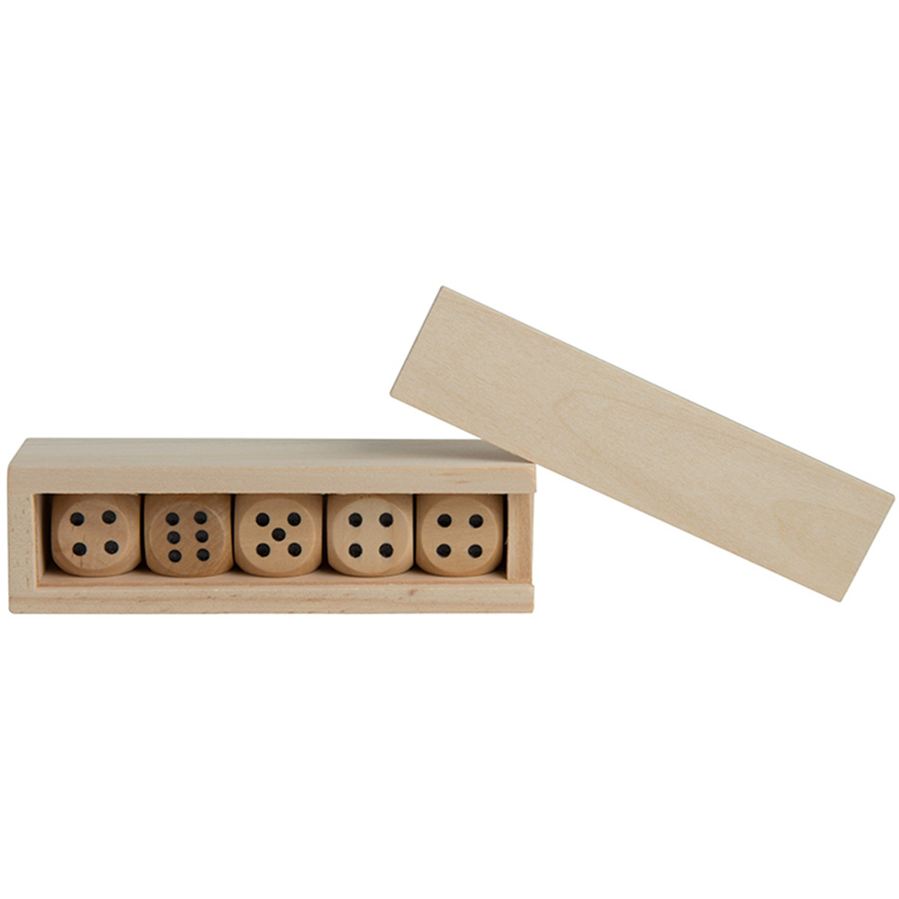Wooden Dice in Box 4