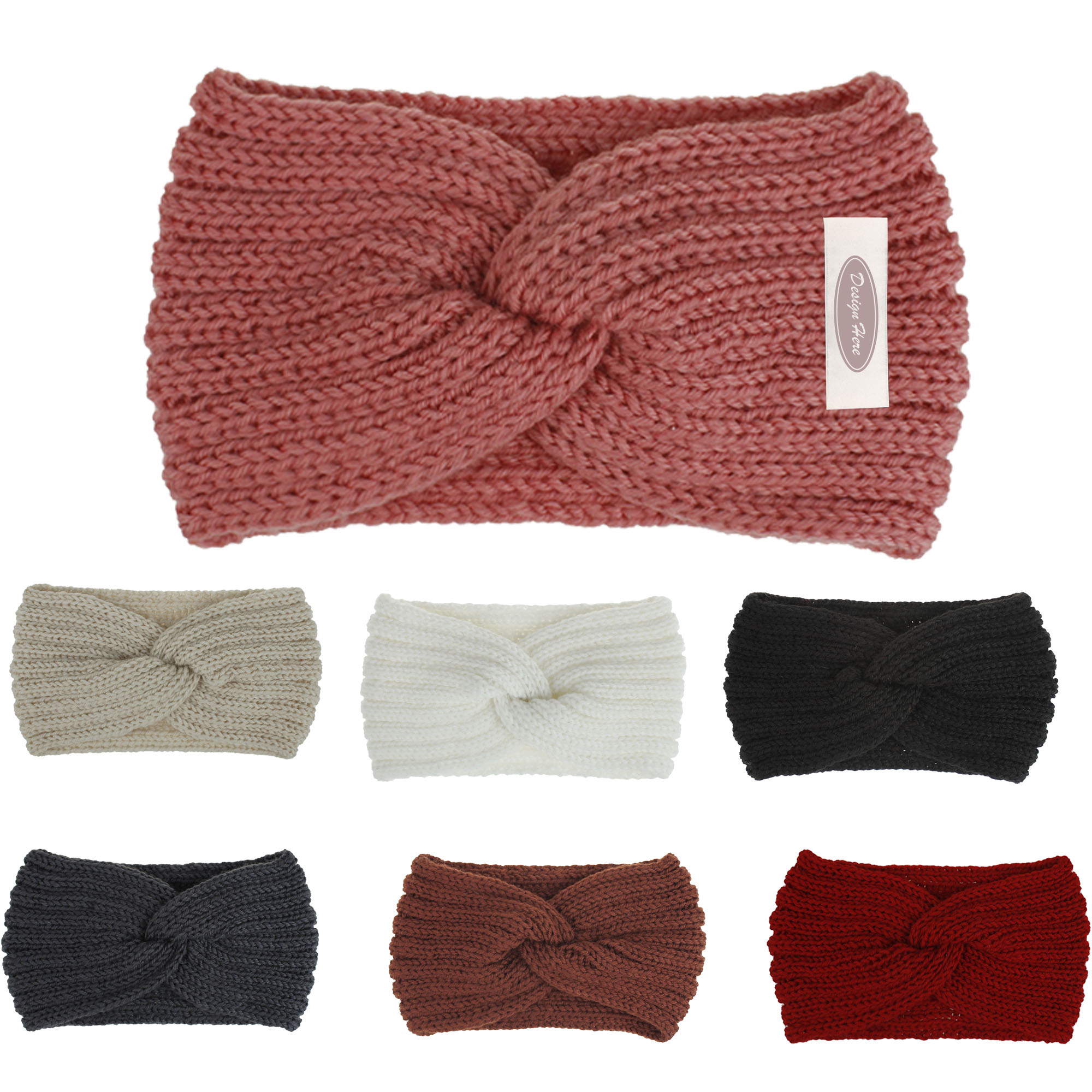 Cozy Chunky Knit Headbands with Braided Design for Winter 2