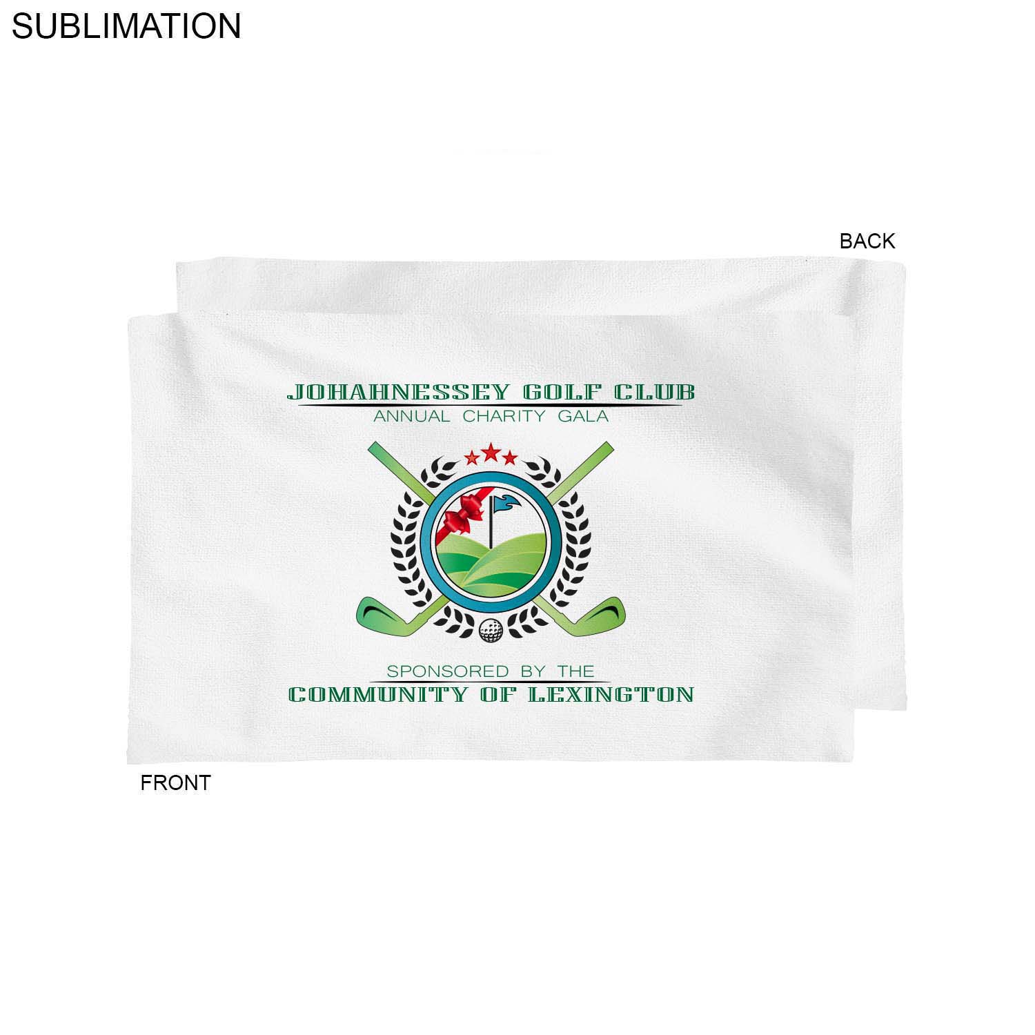 Plush and Soft White Velour Terry Cotton Blend Sport, Sweat Towel, 12x18, Sublimated Full color logo 5