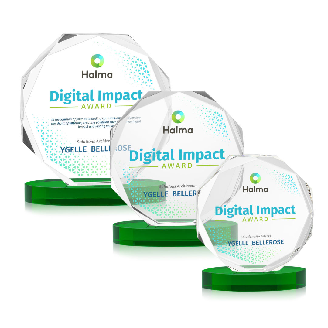 Acadian VividPrint™ Award on Alberton Base - Green