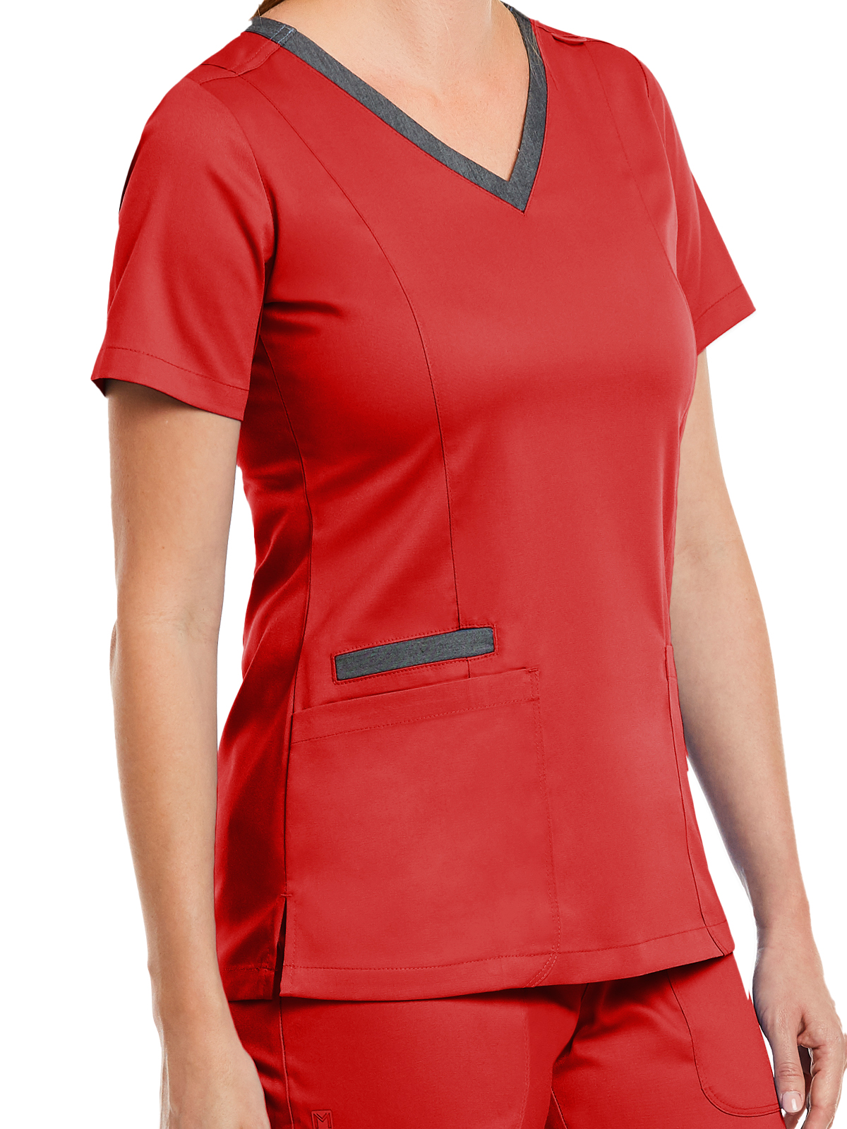 Maevn - Matrix - Women's Three-Pocket Heather Neck Band Top 24