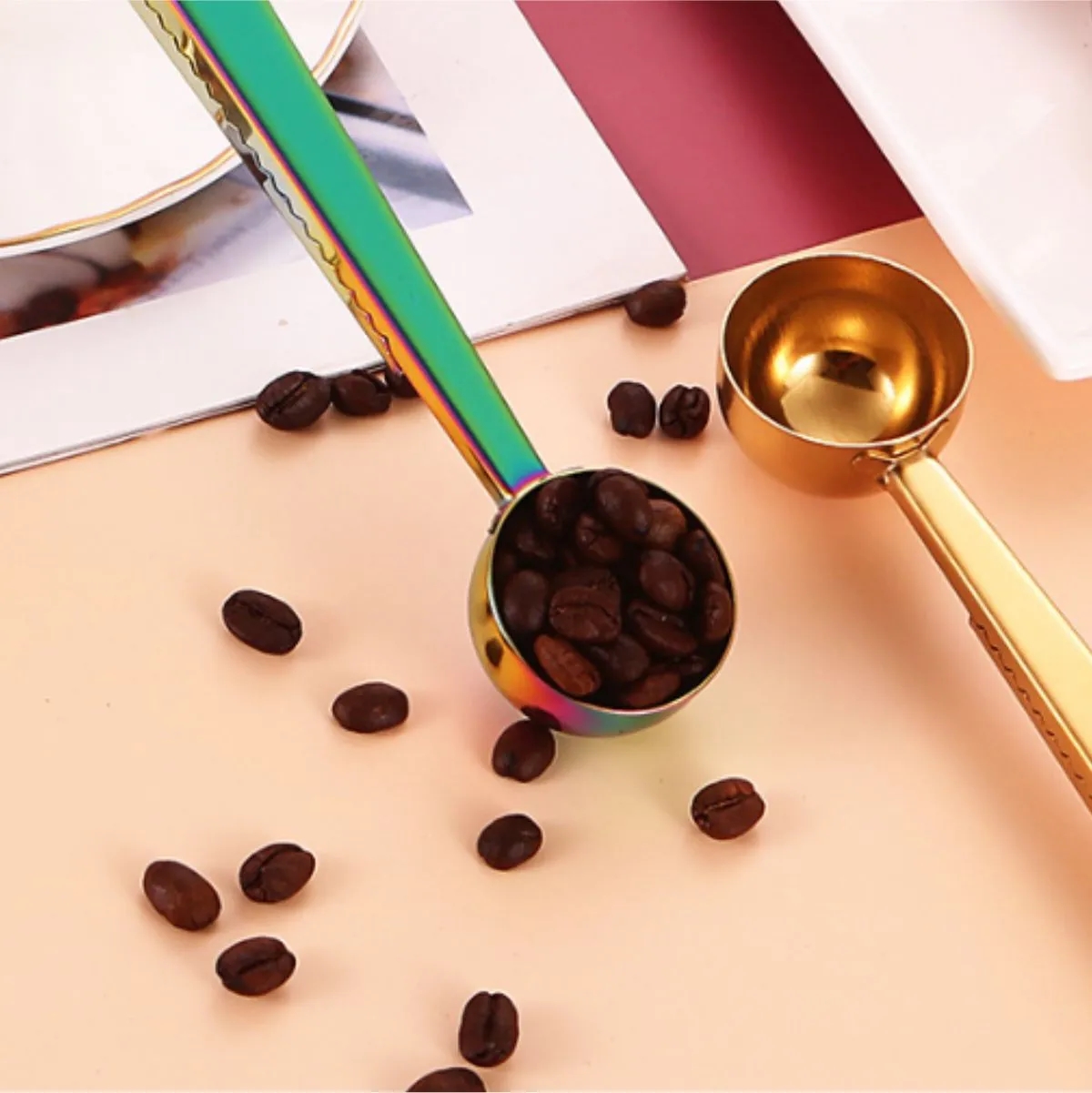 Stainless Steel Coffee Scoop With Bag Clip 5