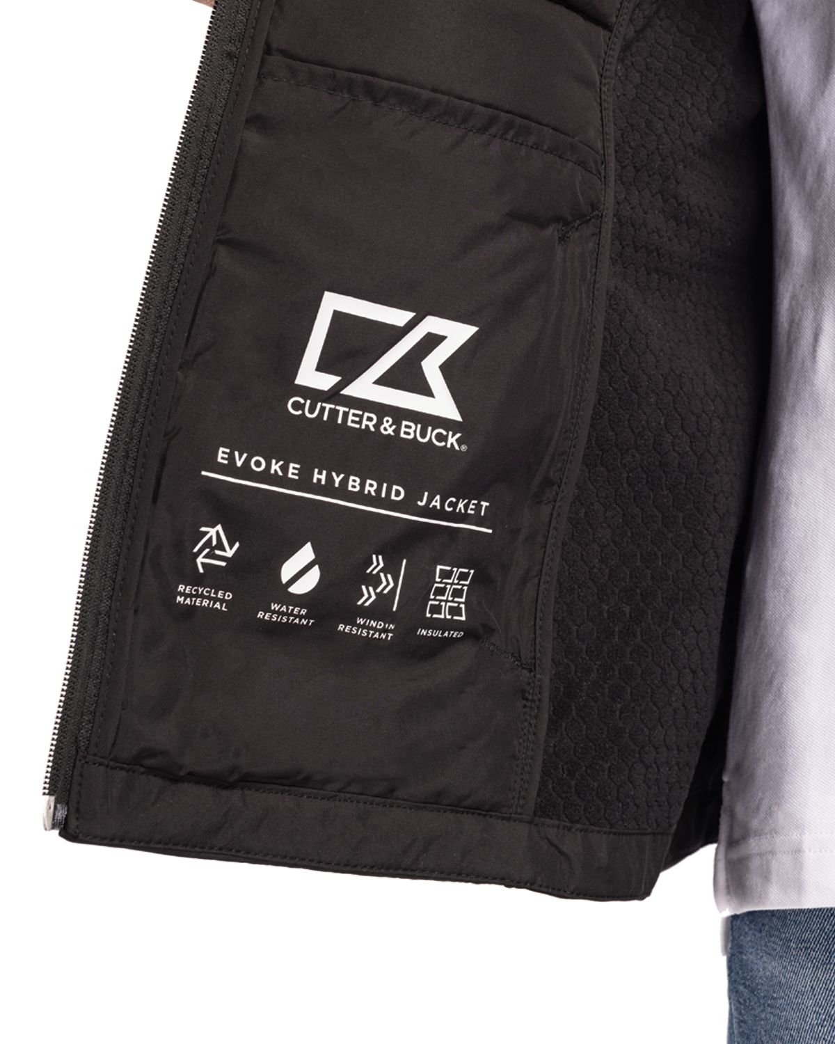 Cutter & Buck Evoke Epic Versatility Recycled Hybrid Softshell Mens Big & Tall Full Zip Hooded Jacket Big & Tall 26