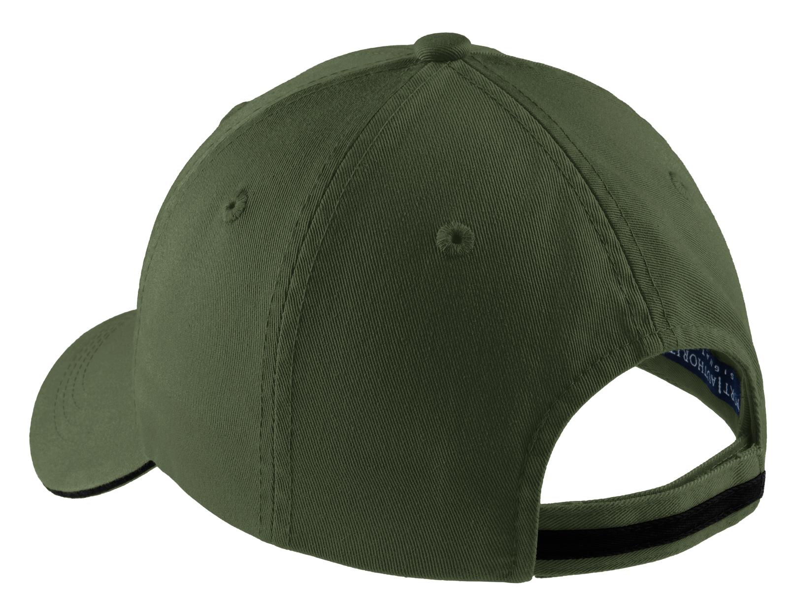 Port Authority Sandwich Bill Cap with Striped Closure. C830 1