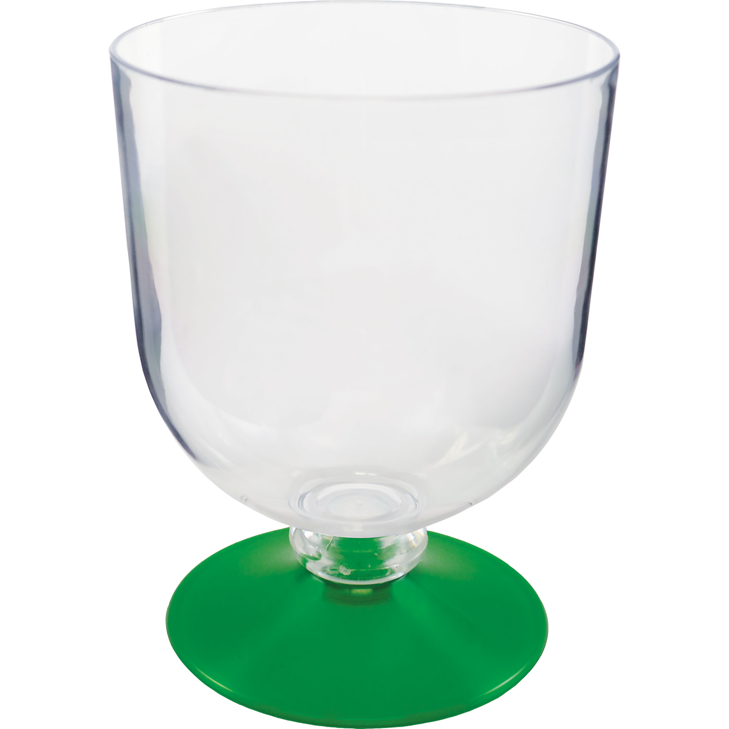 14oz Short Stem Plastic Wine Goblet with Your Choice of Base Color 6