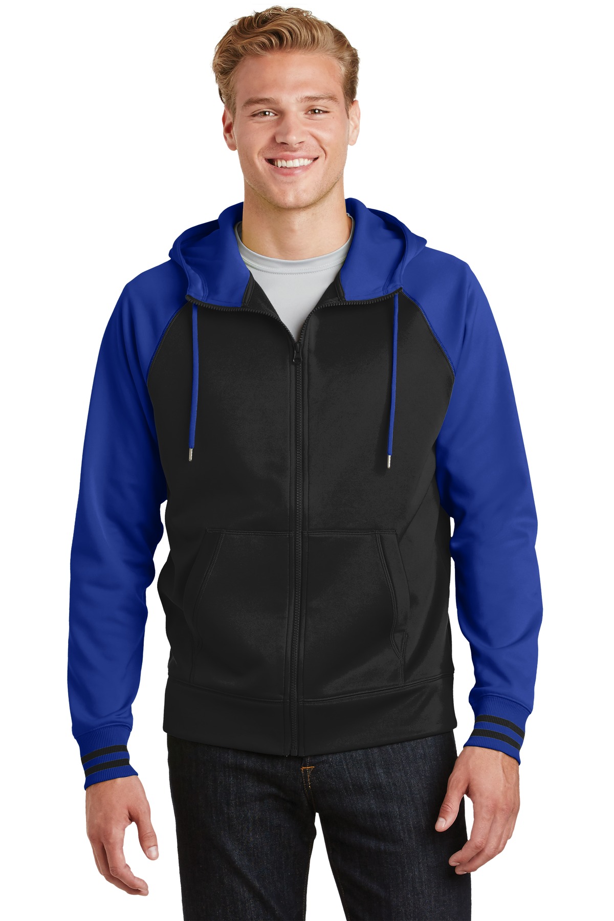 Sport-Tek Sport-Wick Varsity Fleece Full-Zip Hooded Jacket. ST236 15